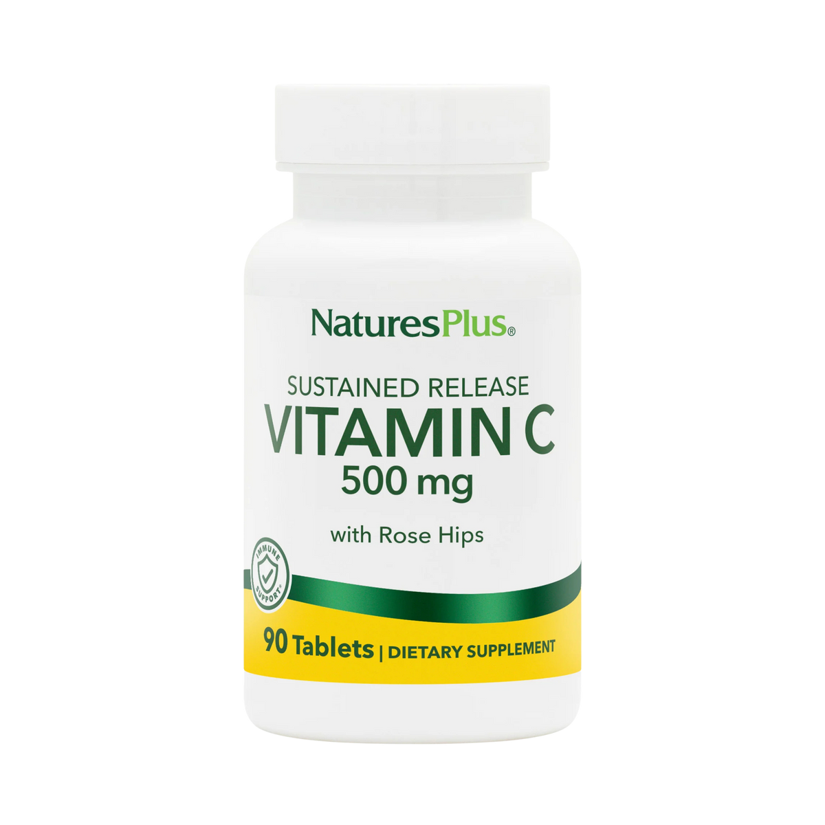 NaturesPlus, Vitamin C with Rose HIPS, 500 Mg, 90 Capsules
