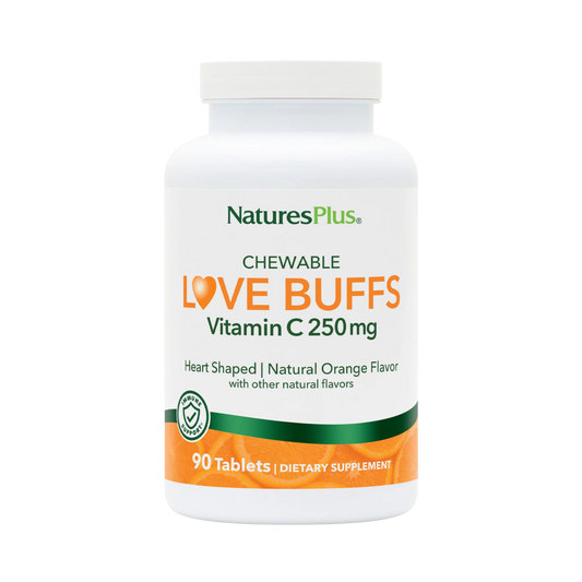 NaturesPlus, Chewable Love Buffs, Vitamin C, Natural Orange, 250 Mg, 90 Tablets