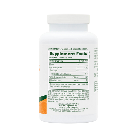 NaturesPlus, Chewable Love Buffs, Vitamin C, Natural Orange, 250 Mg, 90 Tablets
