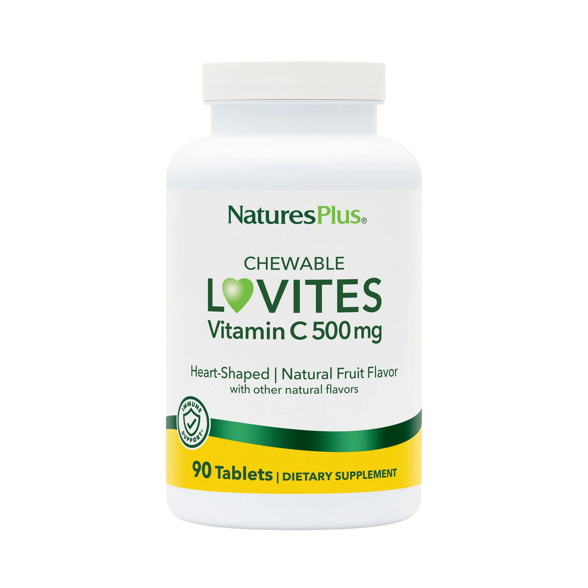 NaturesPlus, Chewable Lovites, Vitamin C, Natural Fruit, 500 Mg, 90 Tablets