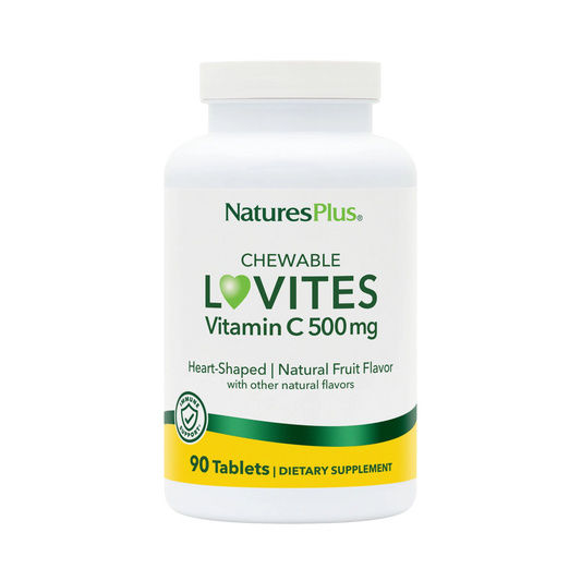 NaturesPlus, Chewable Lovites, Vitamin C, Natural Fruit, 500 Mg, 90 Tablets