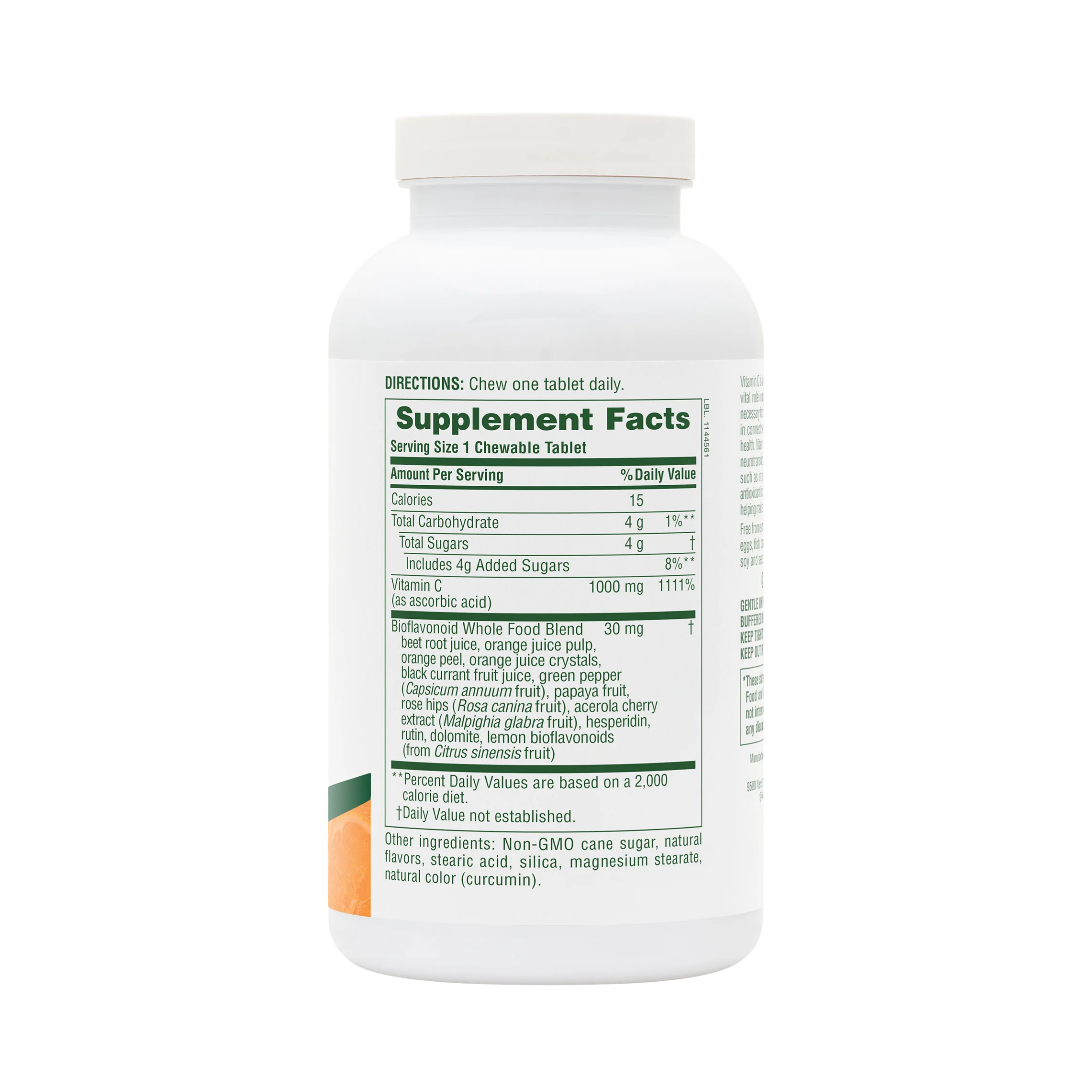 NaturesPlus, Chewable Orange Juice, Vitamin C, Natural Orange, 1,000 Mg, 60 Tablets