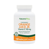 NaturesPlus, Orange Juice Jr Chewable Vitamin C, Natural Orange, 100 Mg, 180 Tablets