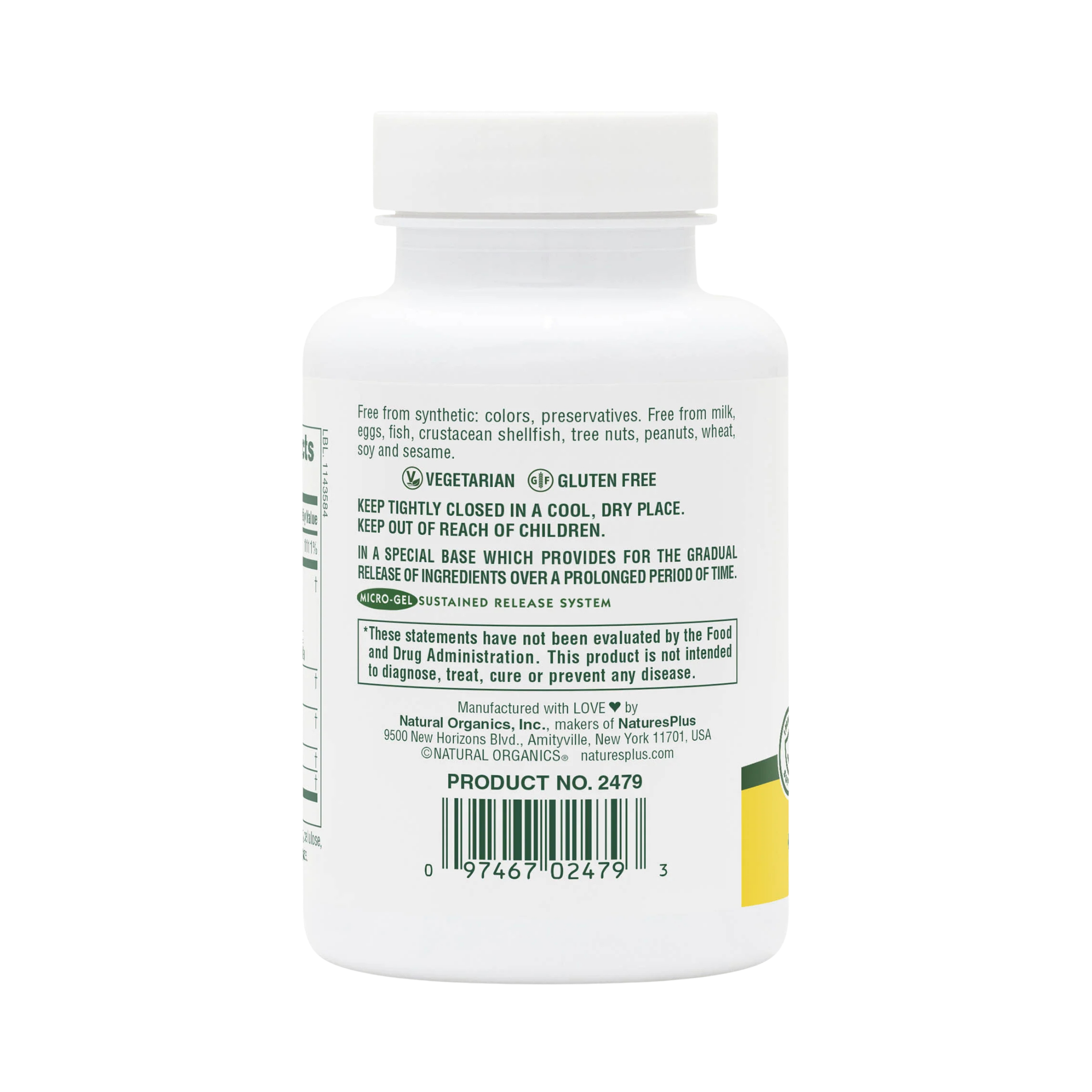 NaturesPlus, Sustained Release Super C Complex, 60 Tablets