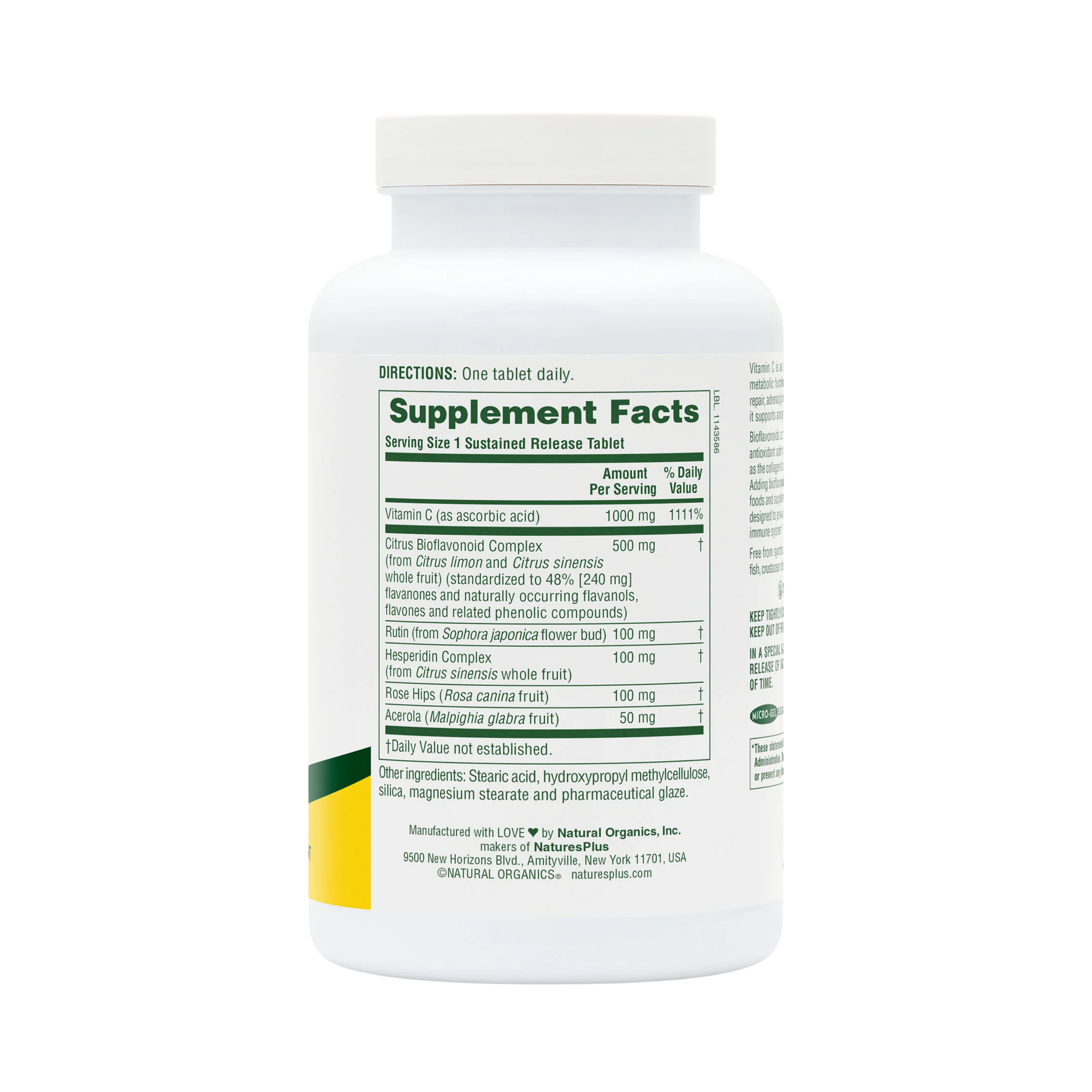 NaturesPlus, Sustained Release Super C Complex, 180 Tablets