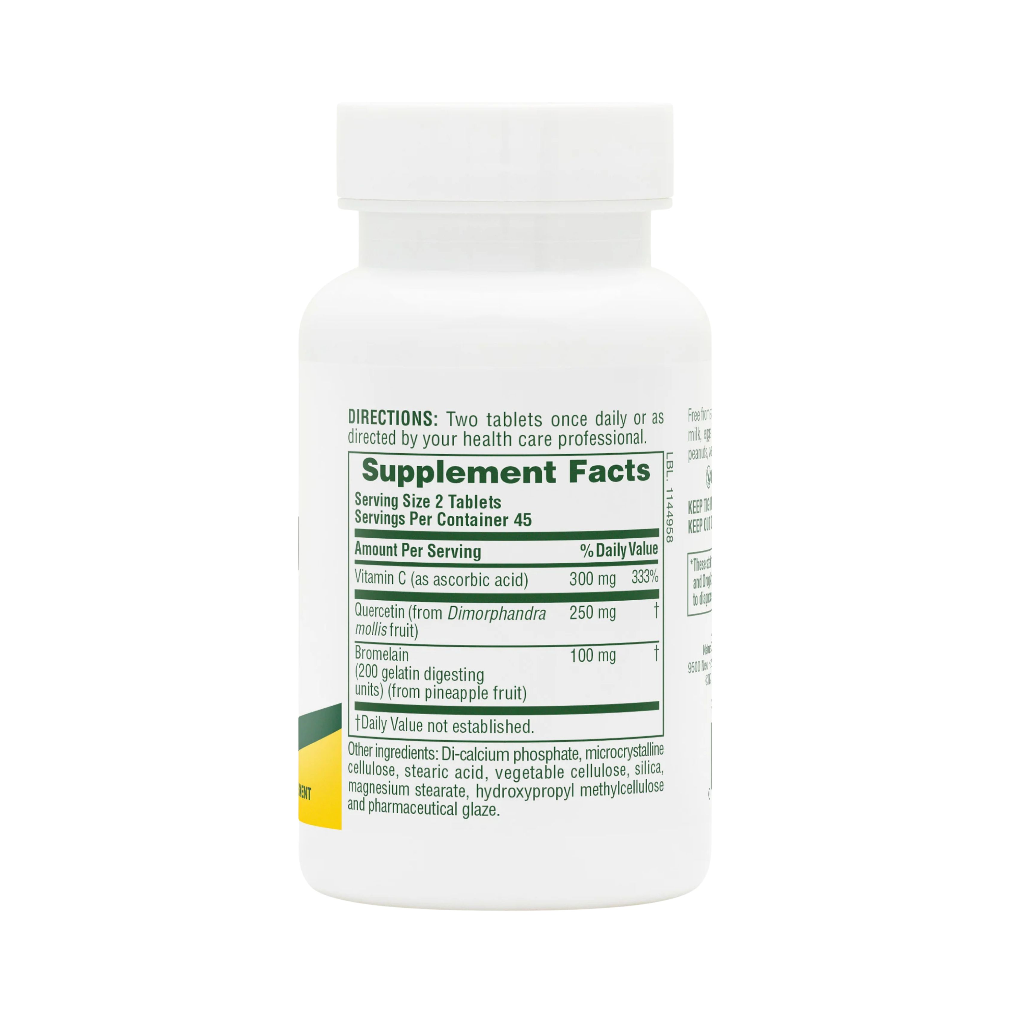 NaturesPlus, Quercetin Plus, 650 Mg, 90 Vegetarian Tablets