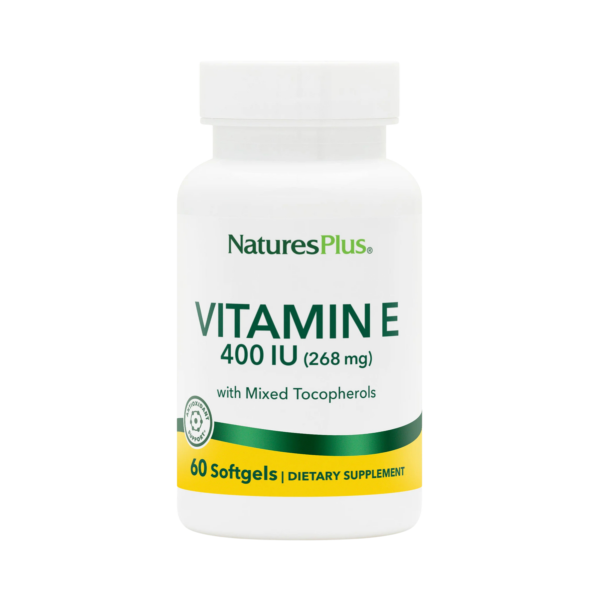 NaturesPlus, Vitamin E 400 IU Mixed D-Tocopherol, 60 Softgels