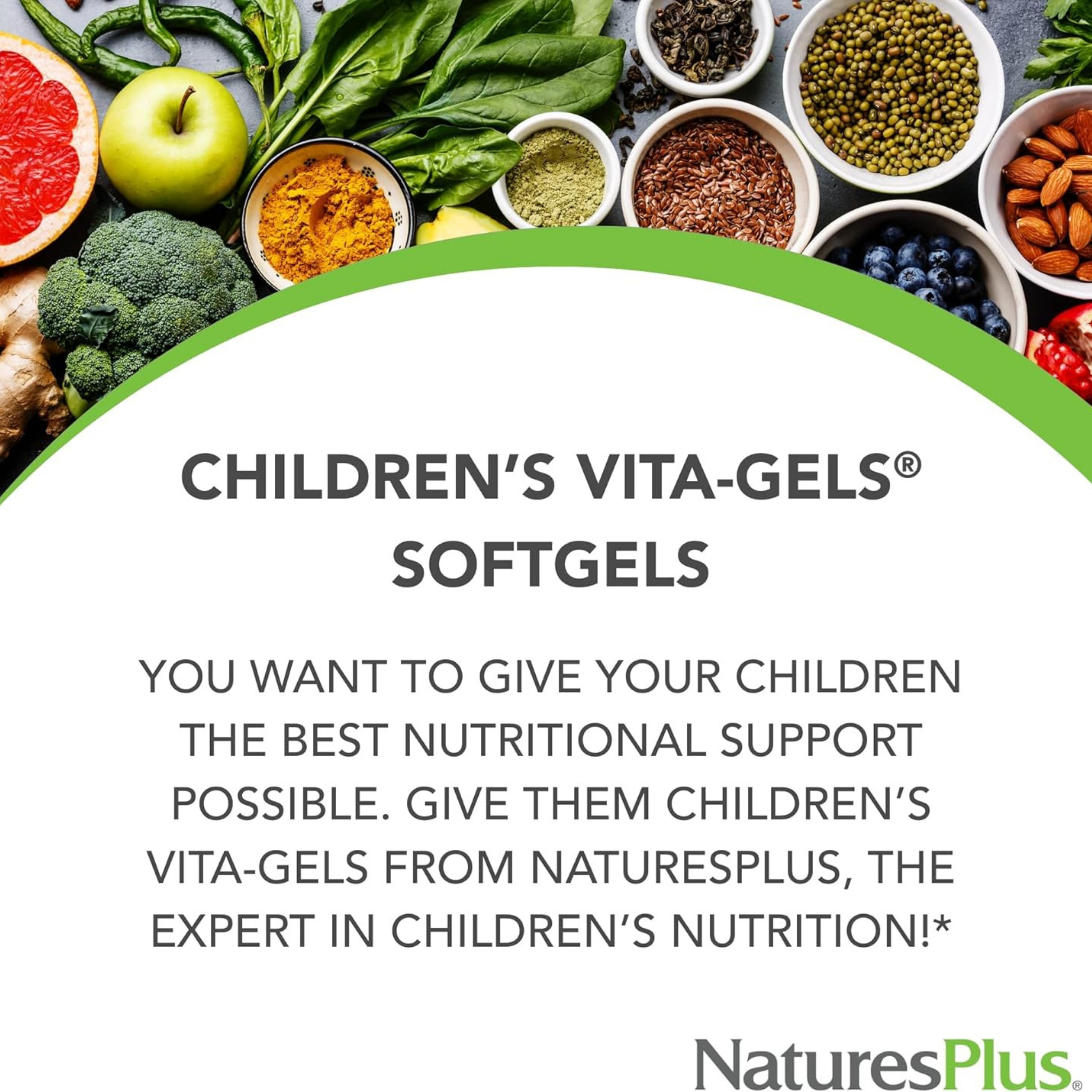 NaturesPlus, Children's Vita-Gels Multivitamin, Orange, 90 Softgels