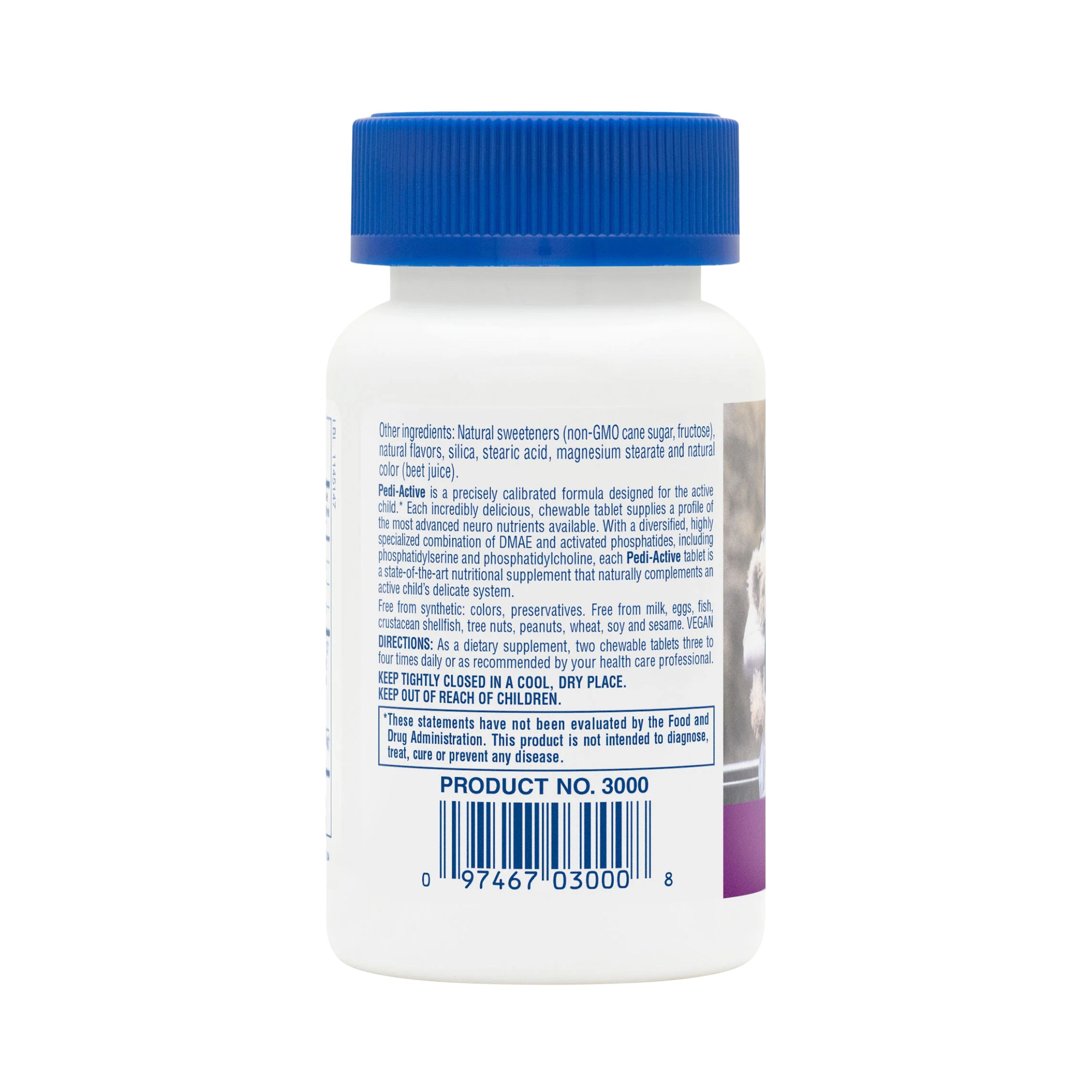 NaturesPlus, Pedi-Active, Mixed Berry, 60 Chewable Tablets