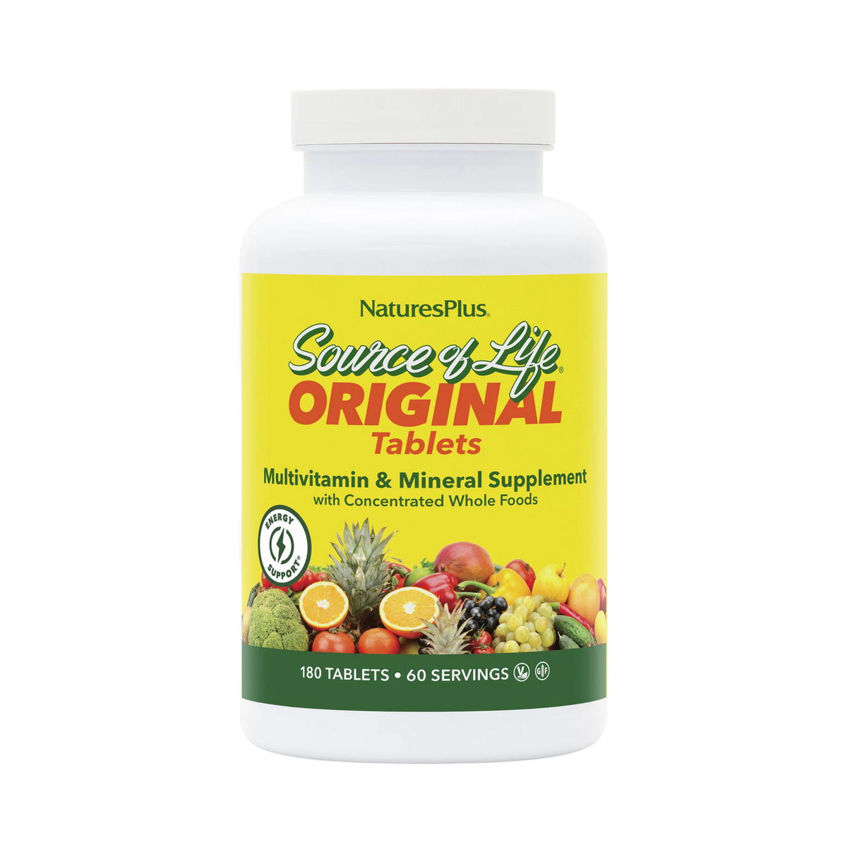 NaturesPlus, Source of Life, Multi-Vitamin & Mineral Supplement, 180 Tablets