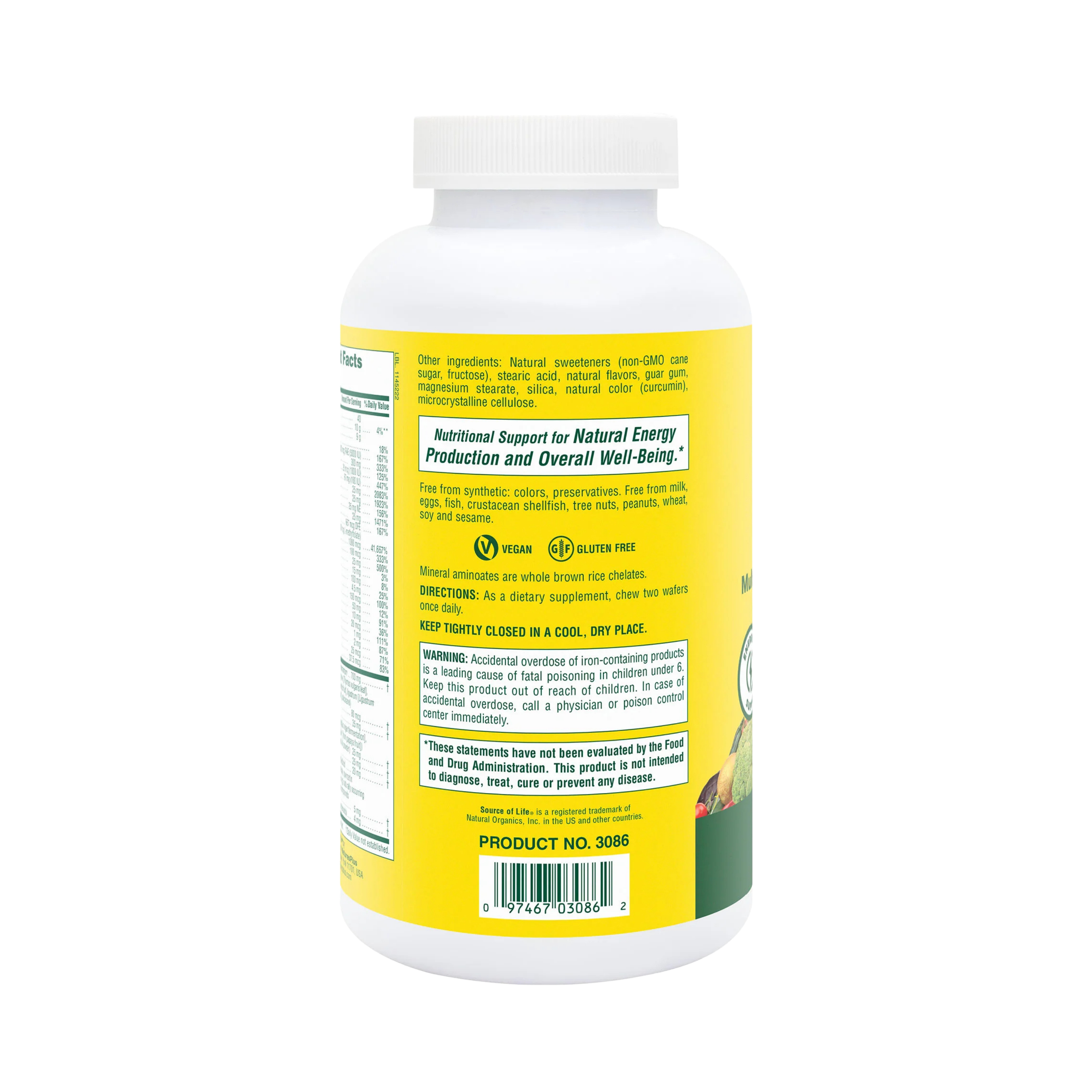 NaturesPlus, Source of Life, Adult's Chewable Multi-Vitamin & Mineral Supplement, Delicious Apple Cinnamon, 90 Wafers