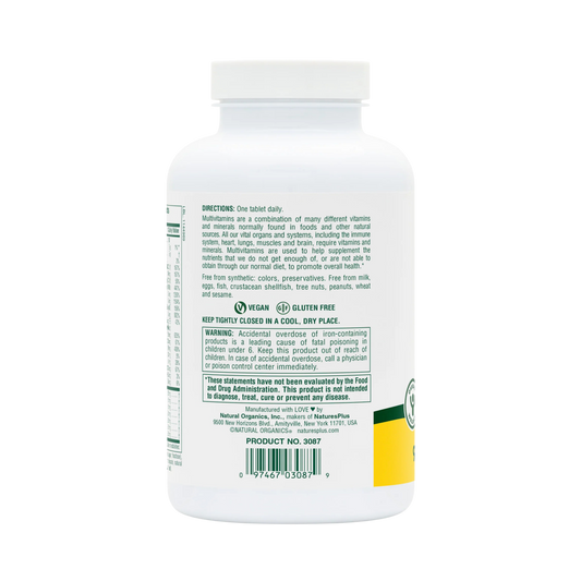 NaturesPlus, Adult's Chewable Multivitamin& Mineral, Pineapple, 90 Tablets