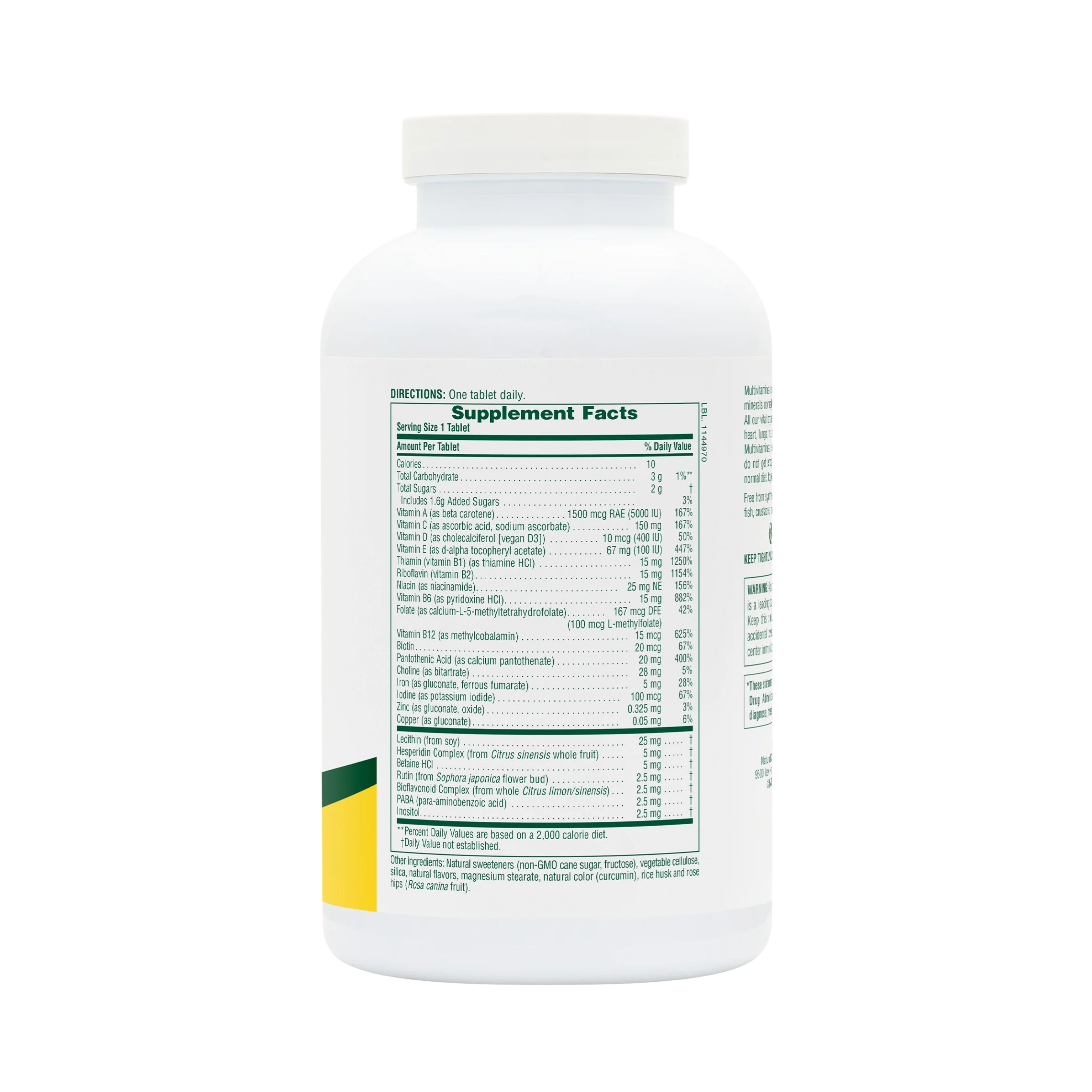 NaturesPlus, Adult's Chewable Multivitamin & Mineral, Pineapple, 180 Tablets