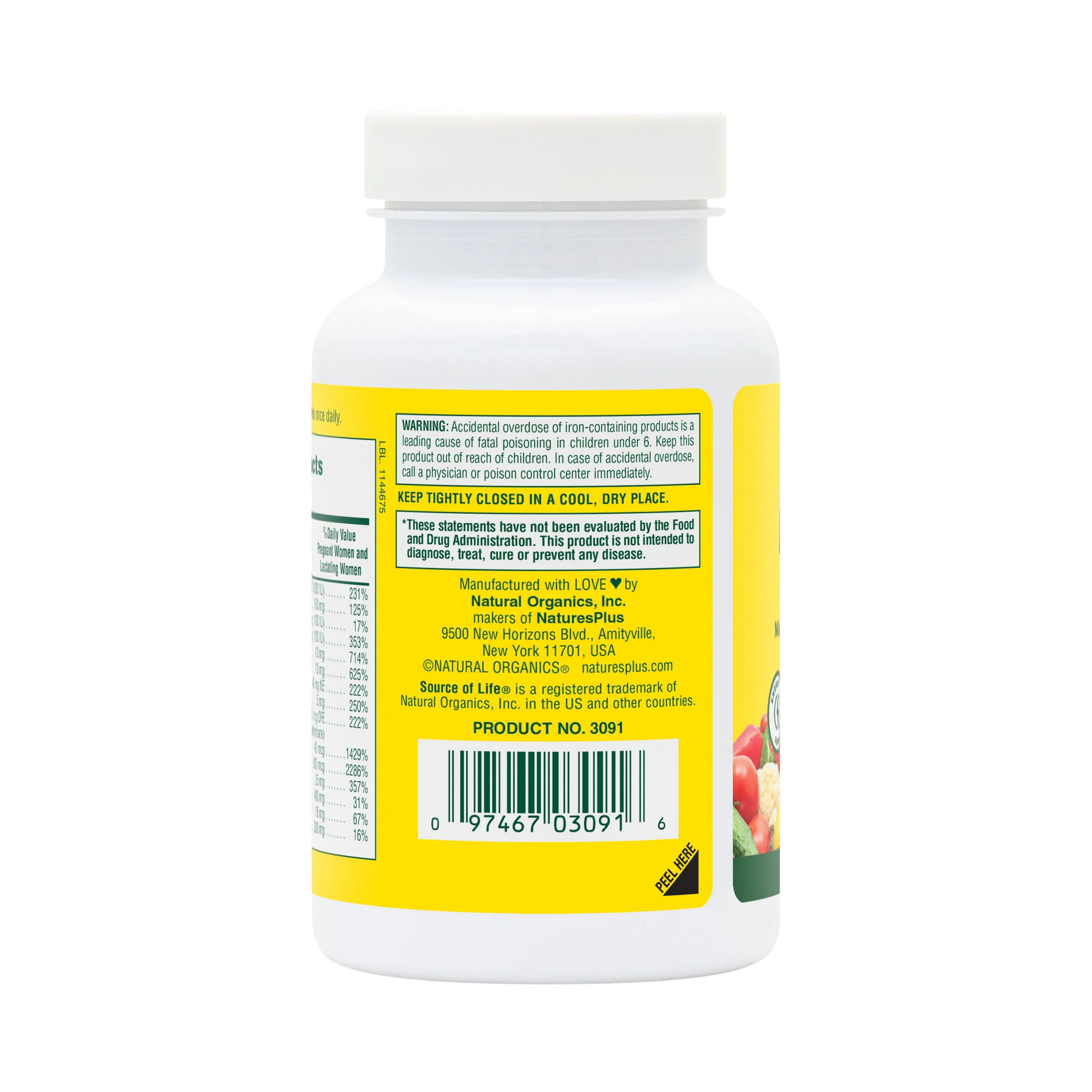 NaturesPlus, Source of Life Prenatal, 90 Tablets