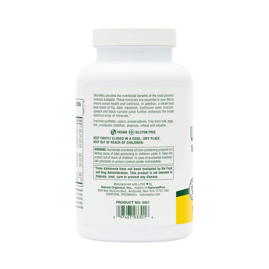 NaturesPlus, Ultra-Mins, Multiple Mineral Complex, 180 Tablets