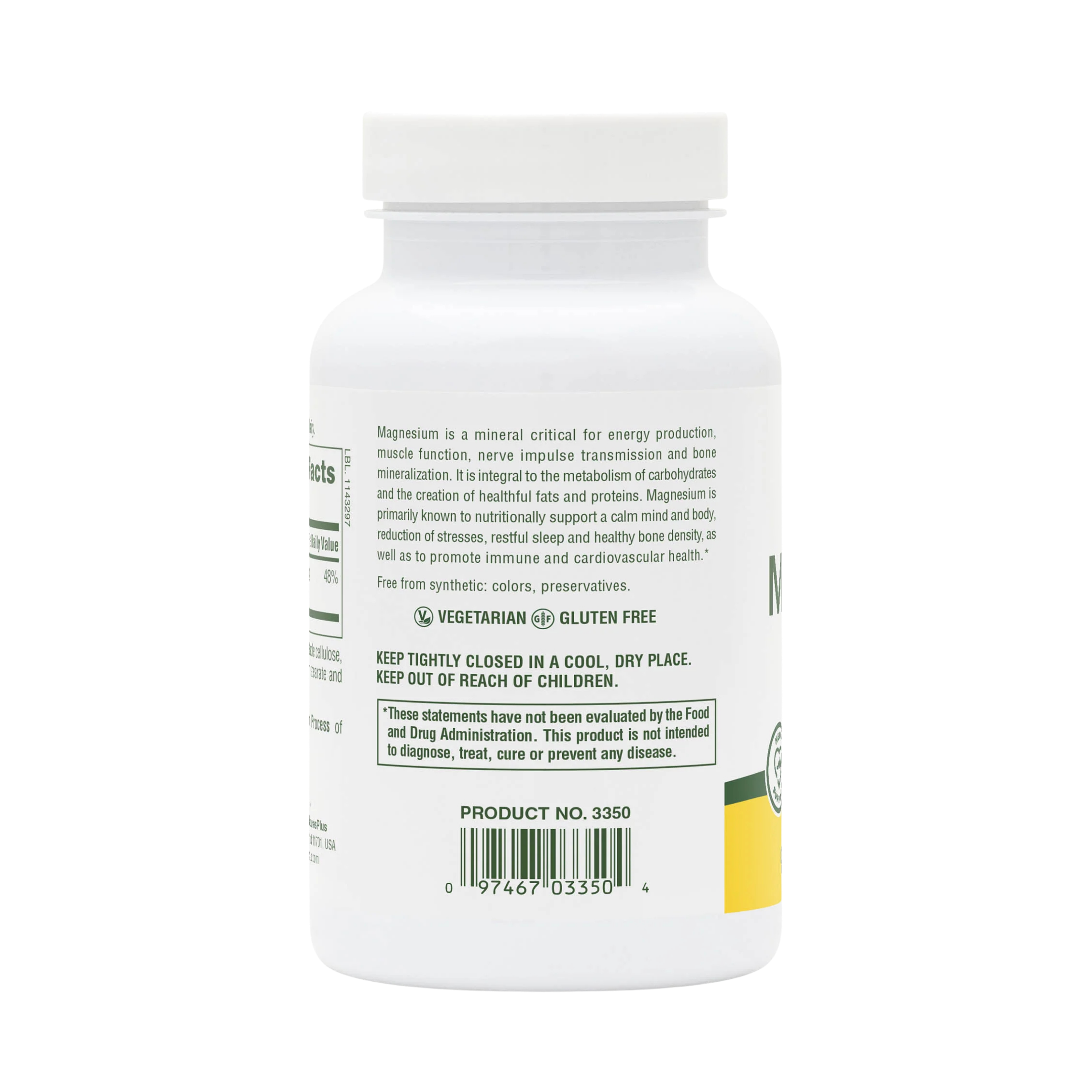 NaturesPlus, Magnesium, 200 Mg, 90 Tablets