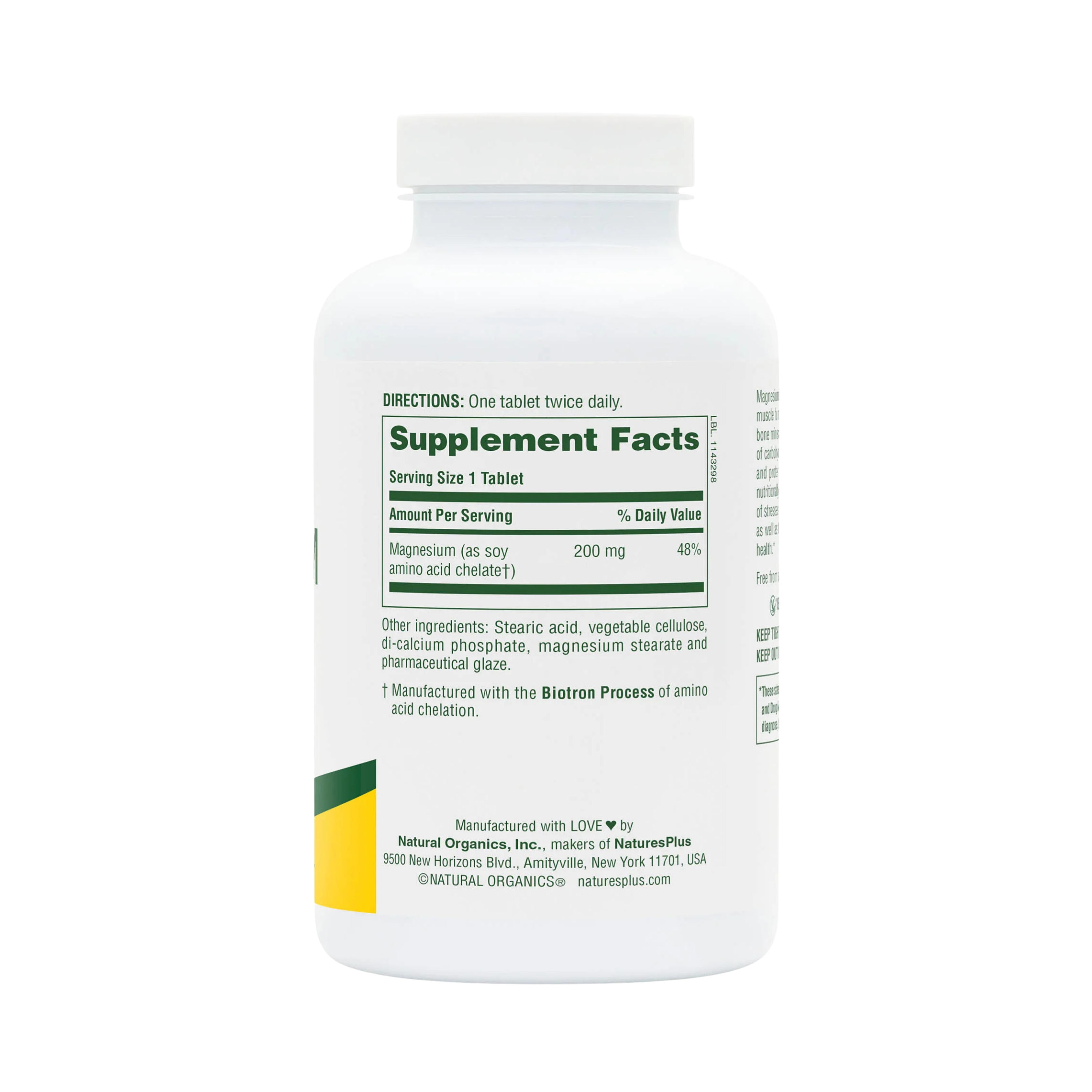 NaturesPlus, Magnesium, 200 Mg, 180 Tablets