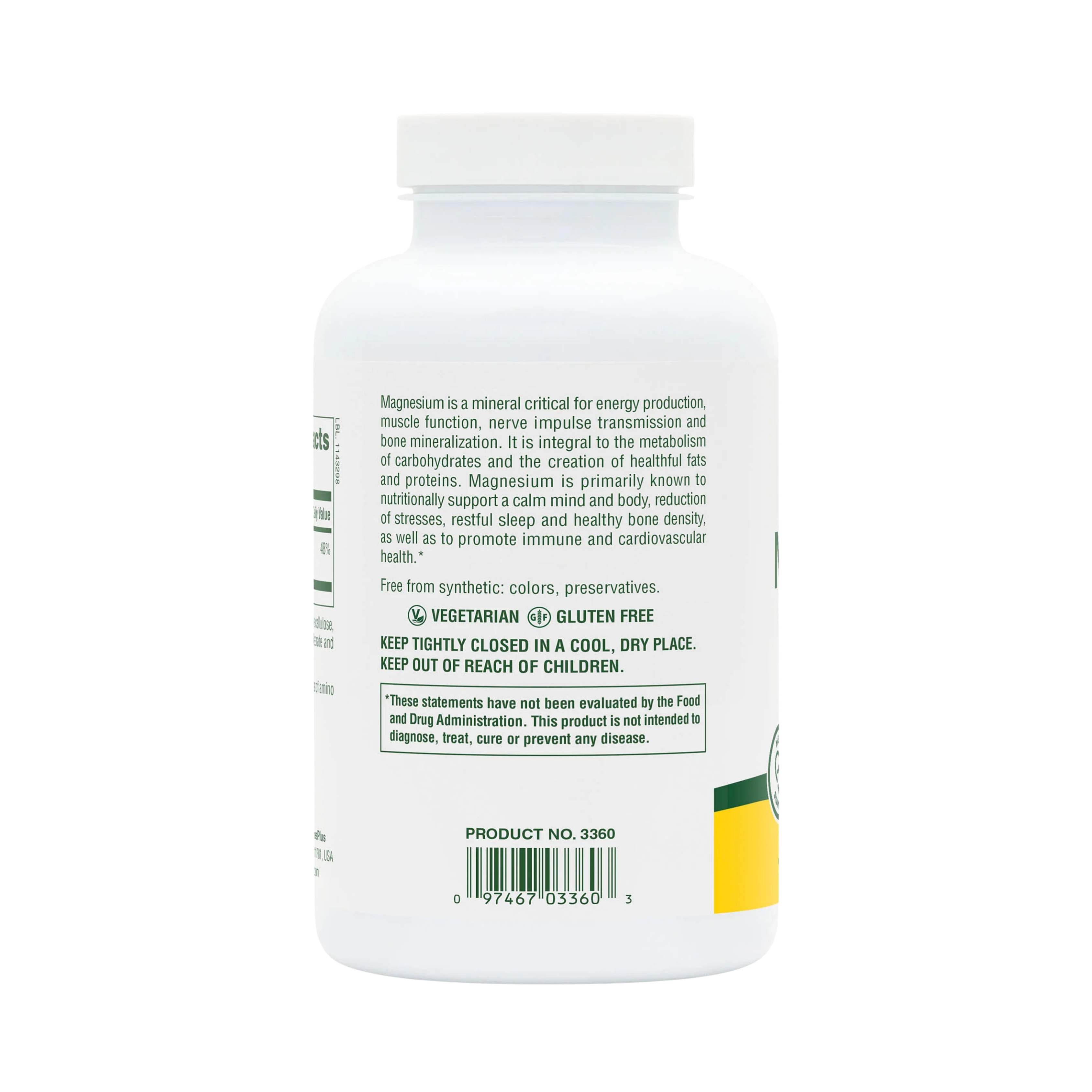 NaturesPlus, Magnesium, 200 Mg, 180 Tablets