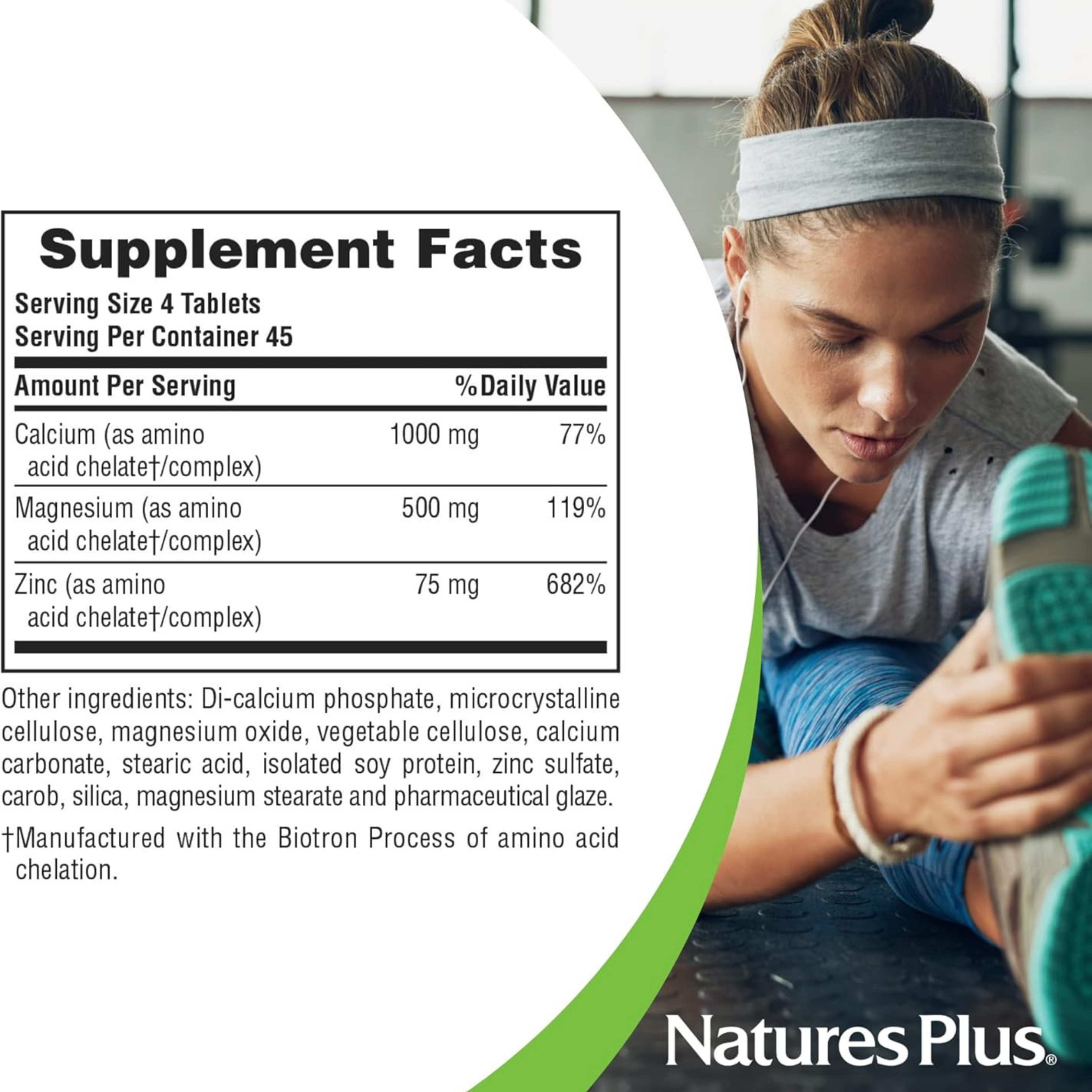 NaturesPlus, Cal/Mag Zinc, 180 Tablets