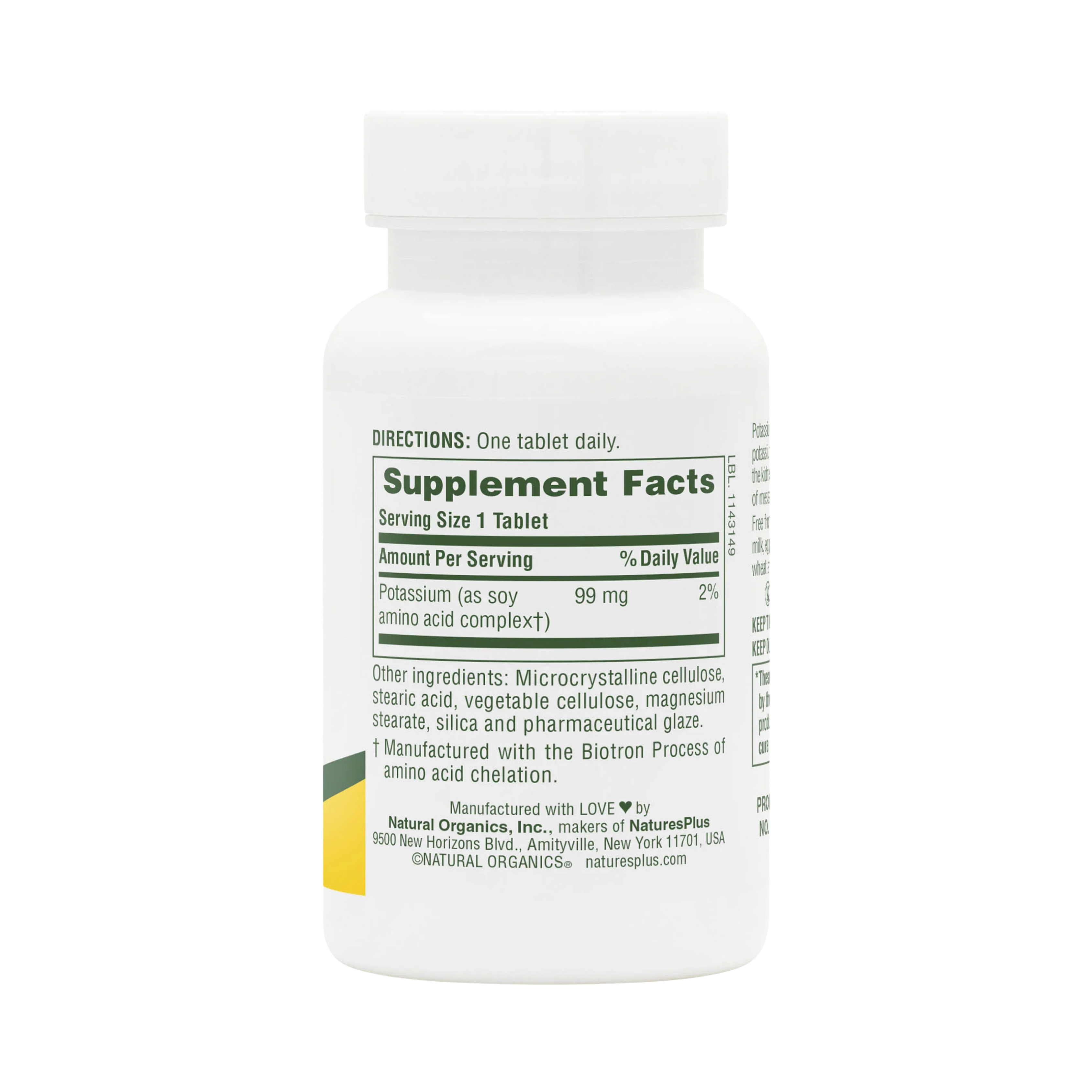 NaturesPlus, Potassium, 99 Mg, 90 Tablets