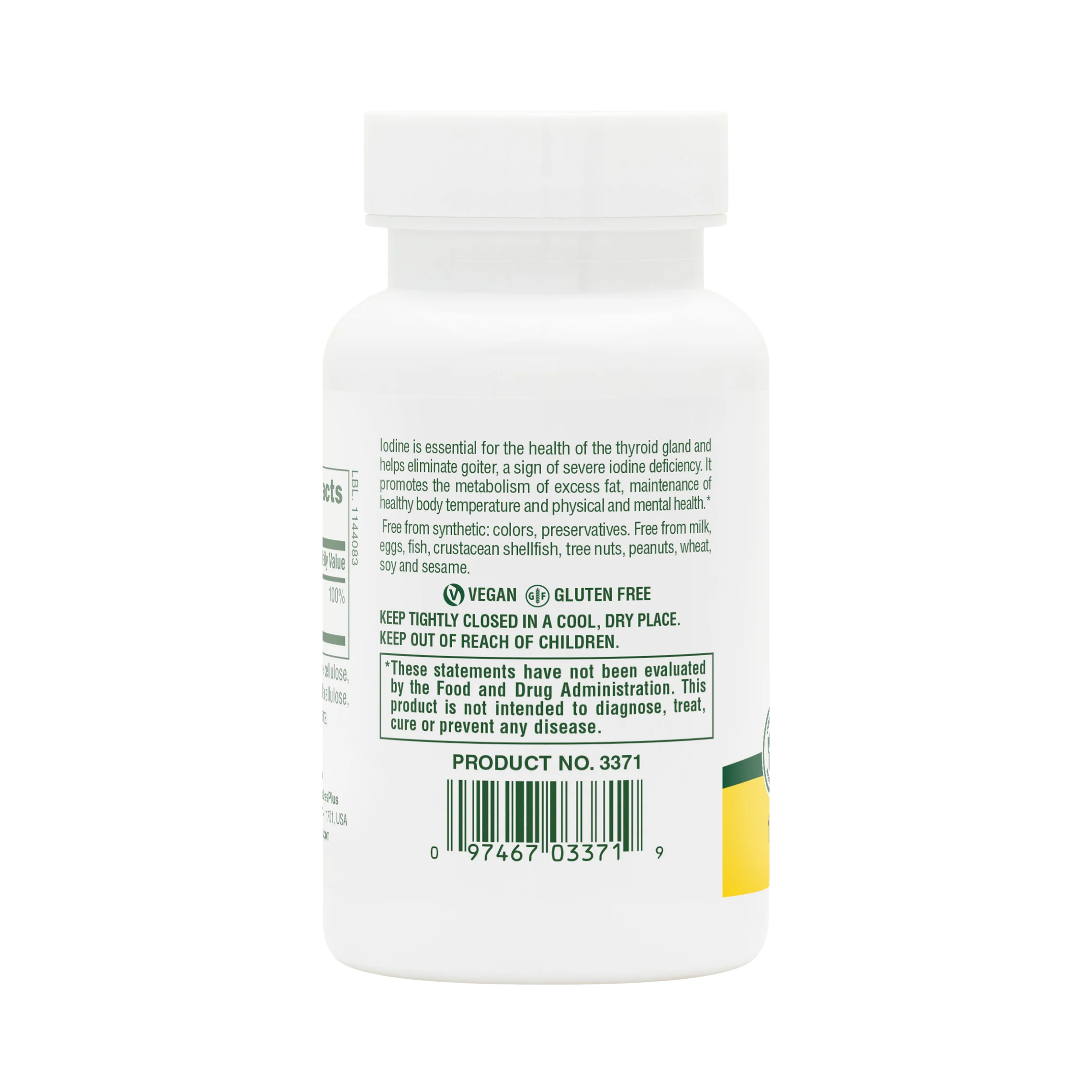 NaturesPlus, Iodine, Potassium Iodide, 150 Mcg, 100 Tablets