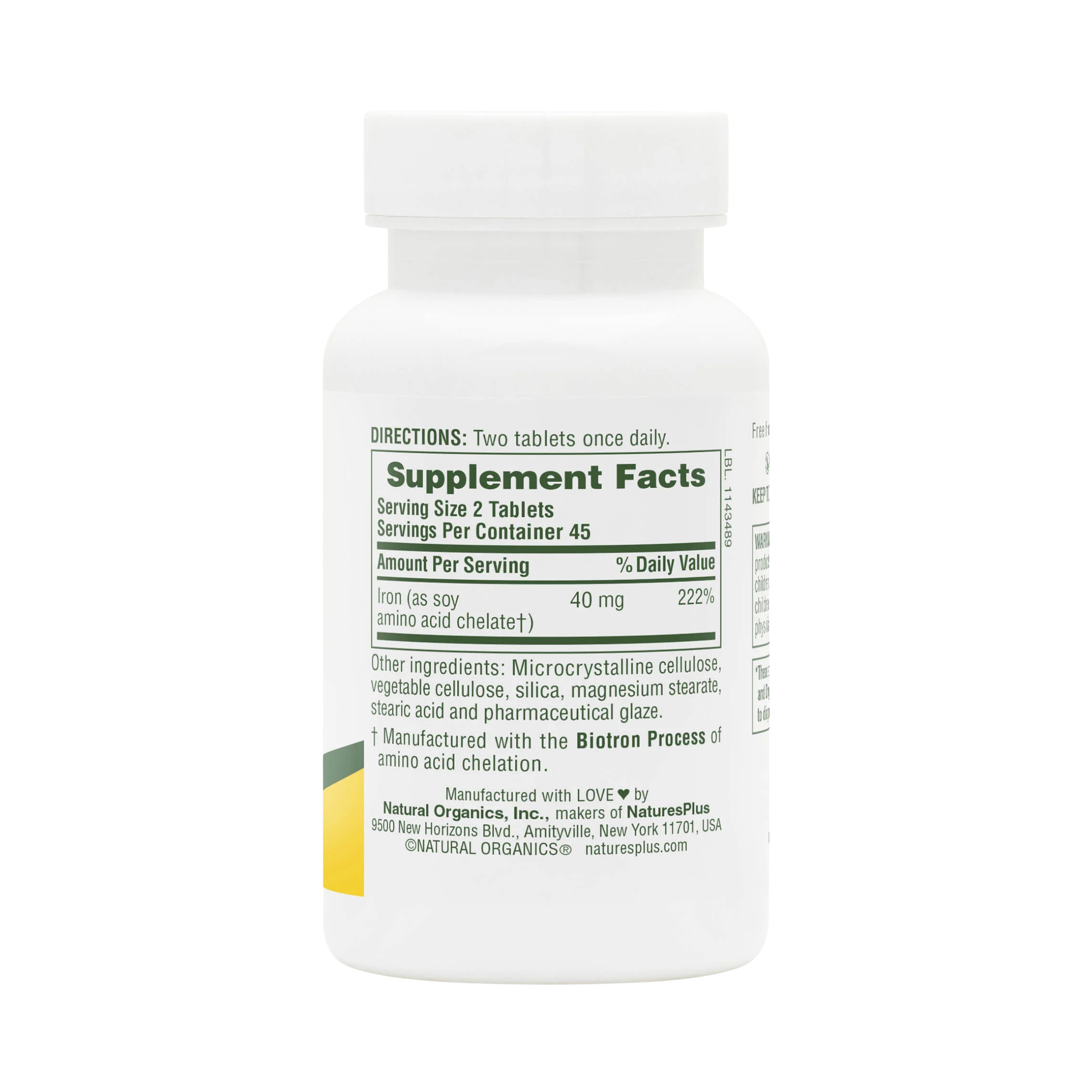 NaturesPlus, Iron, 40 Mg, 90 Tablets