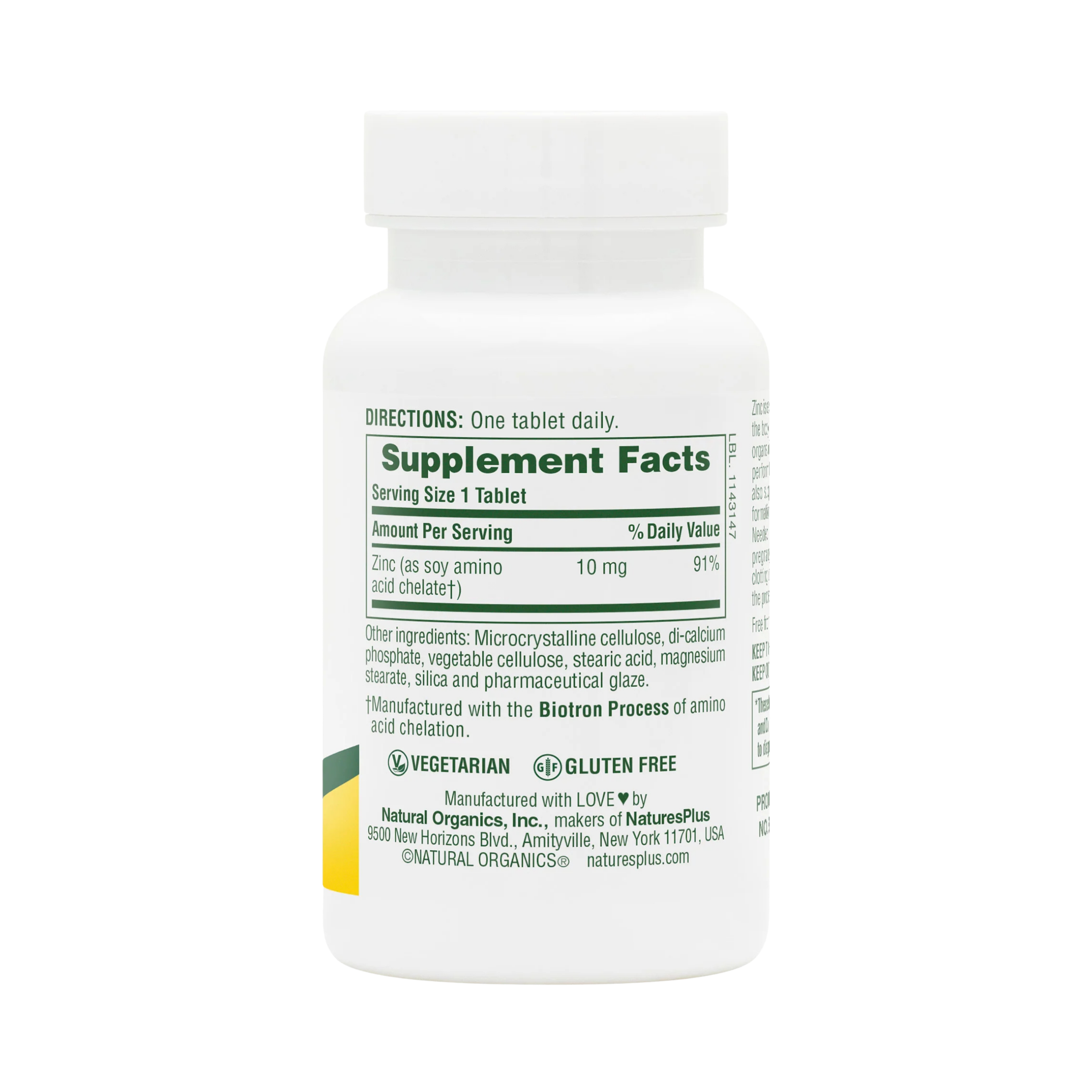NaturesPlus, Zinc, 10 Mg, 90 Tablets
