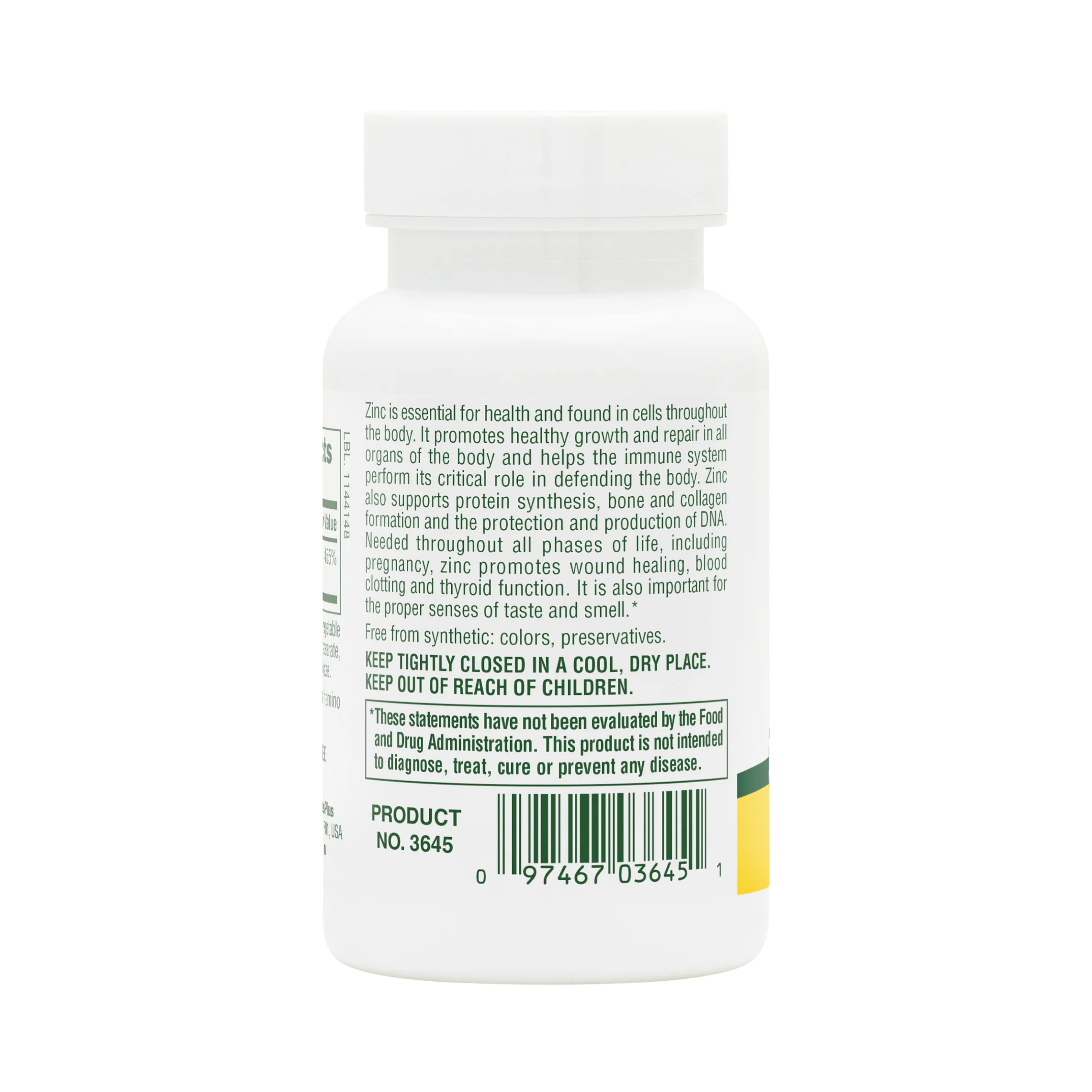 NaturesPlus, Zinc, 50 Mg, 90 Tablets