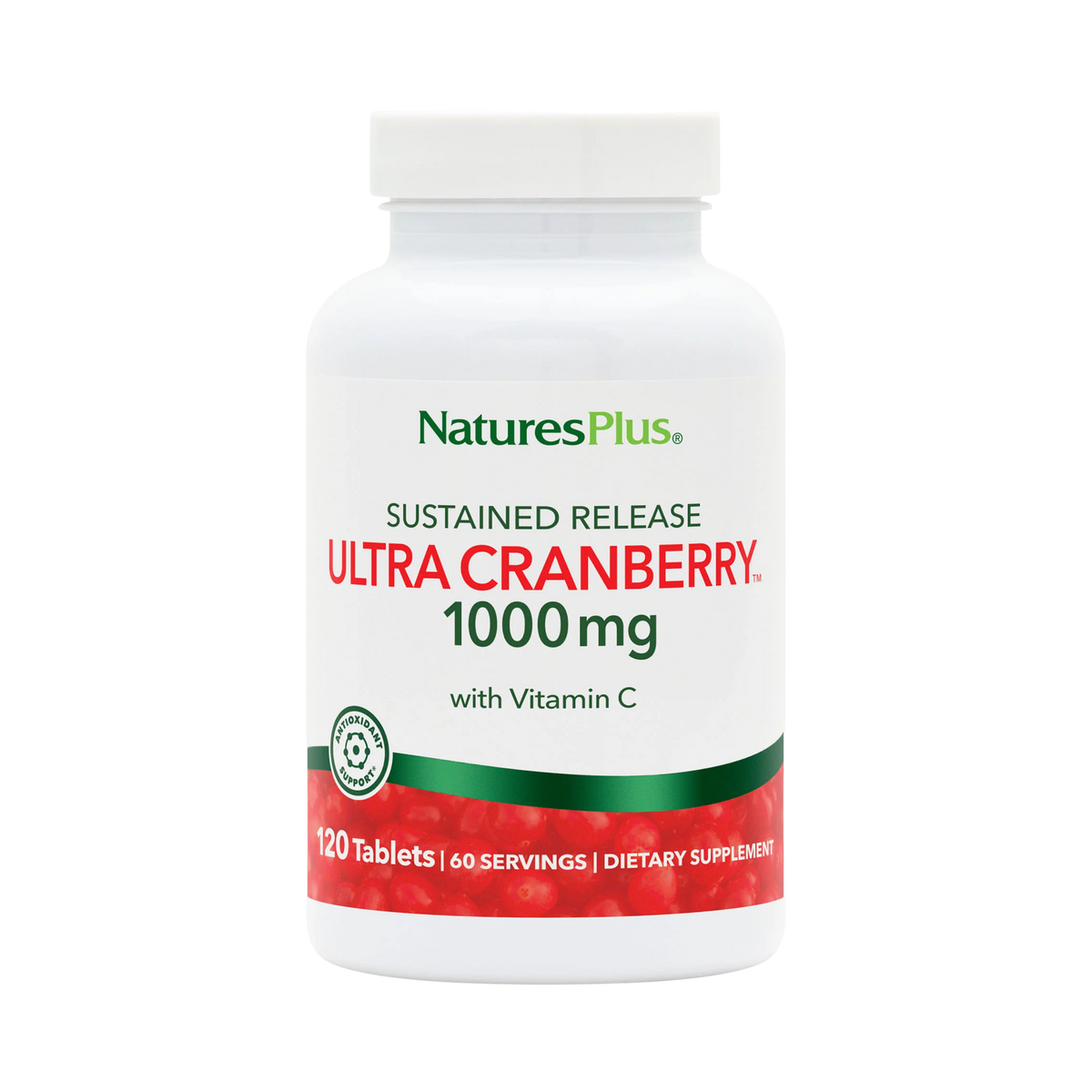 NaturesPlus, Sustained Release Ultra Cranberry with Vitamin C, 120 Tablets