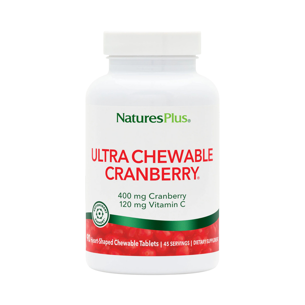 NaturesPlus, Ultra Chewable Cranberry, 90 Chewables
