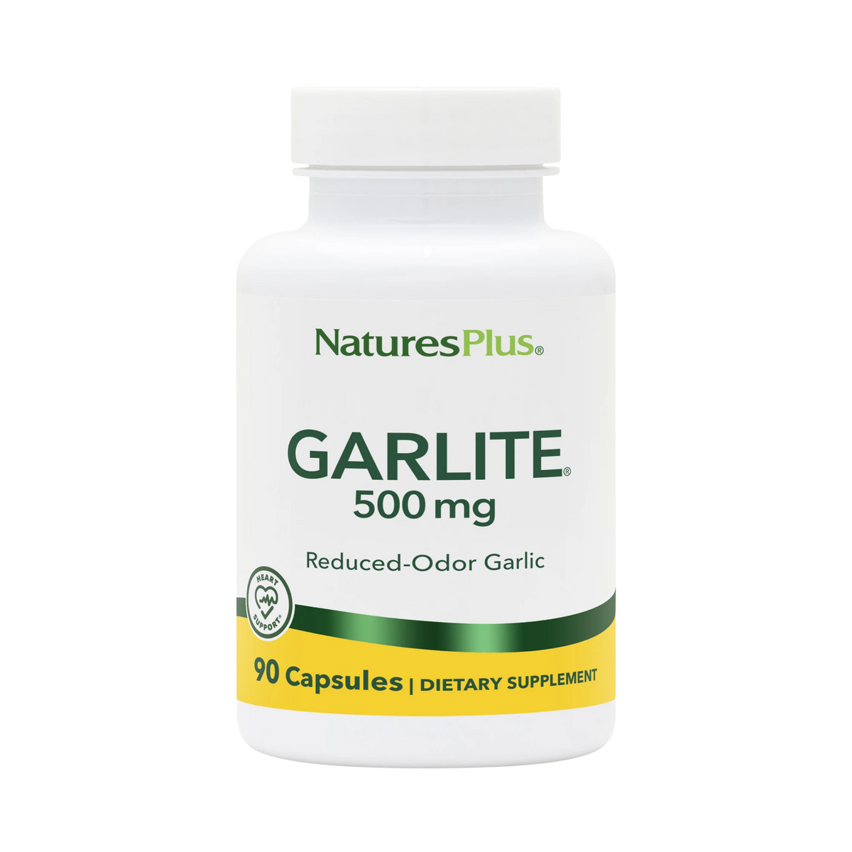 NaturesPlus, Garlite, 500 Mg, 90 Capsules
