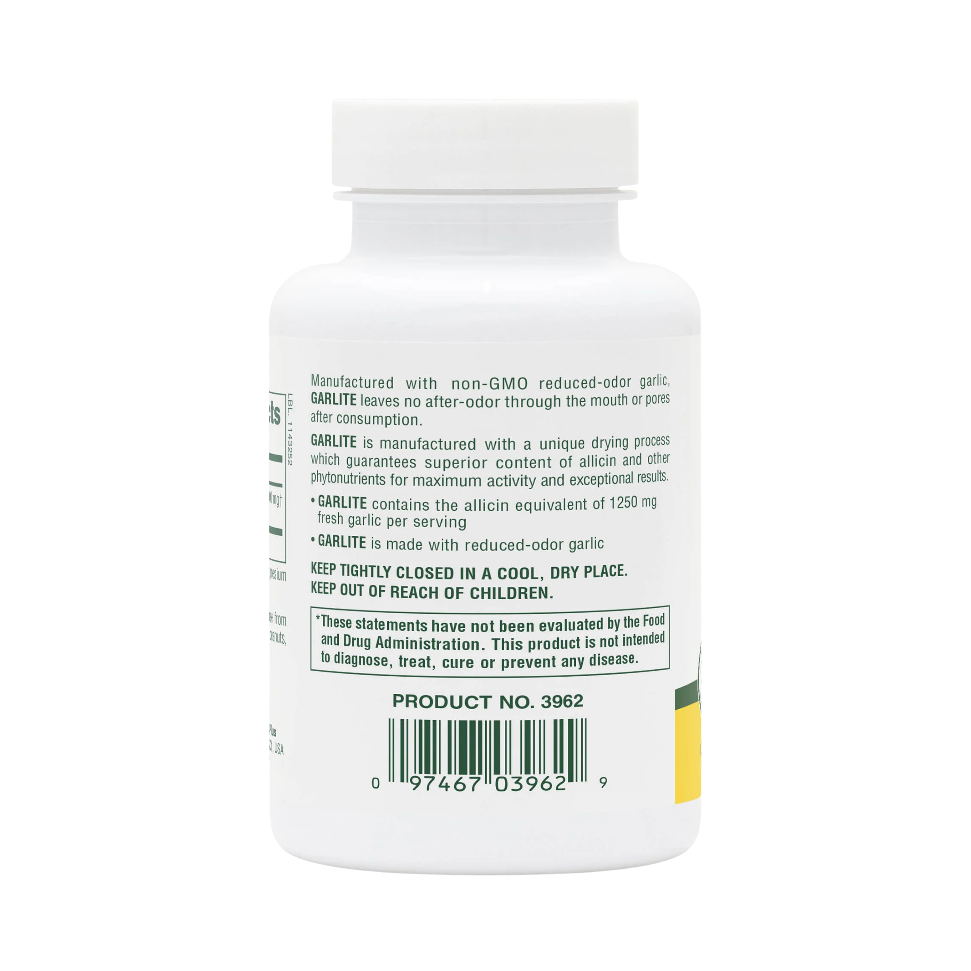 NaturesPlus, Garlite, 500 Mg, 90 Capsules