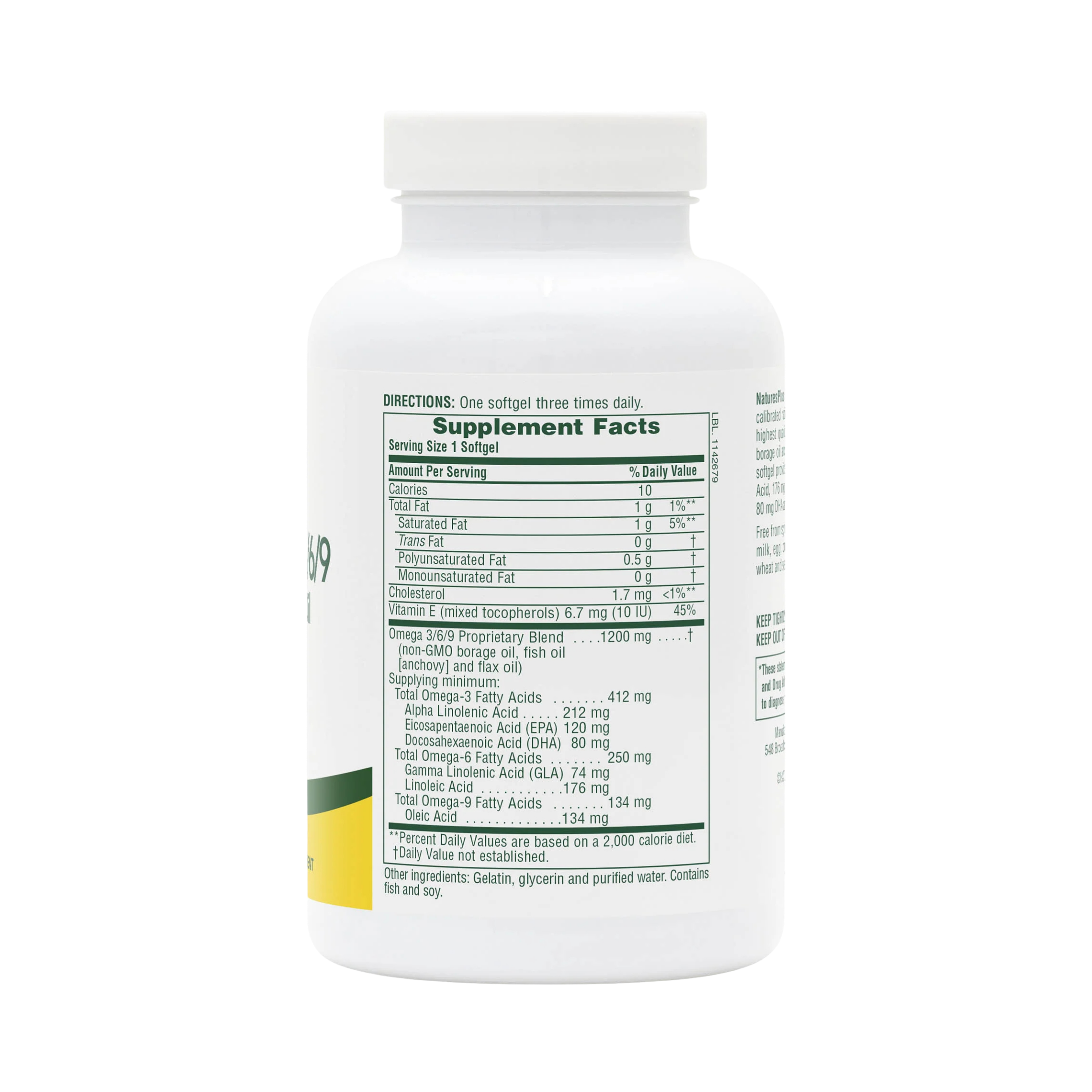 NaturesPlus, Ultra Omega 3/6/9, 90 Softgels