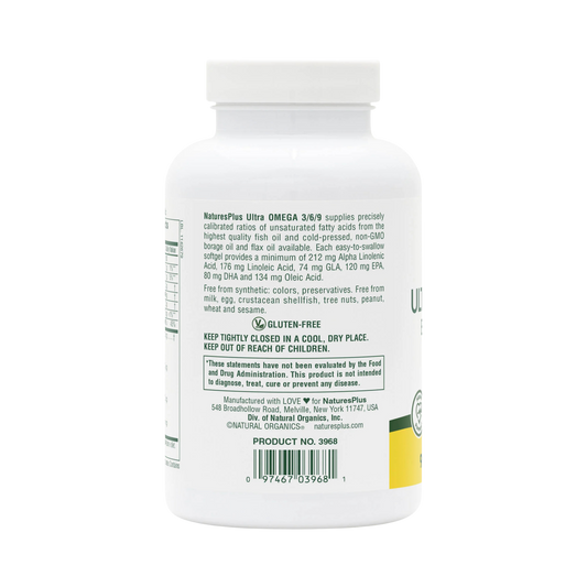 NaturesPlus, Ultra Omega 3/6/9, 90 Softgels