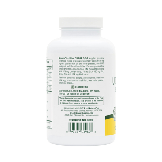 NaturesPlus, Ultra Omega 3/6/9, 120 Softgels