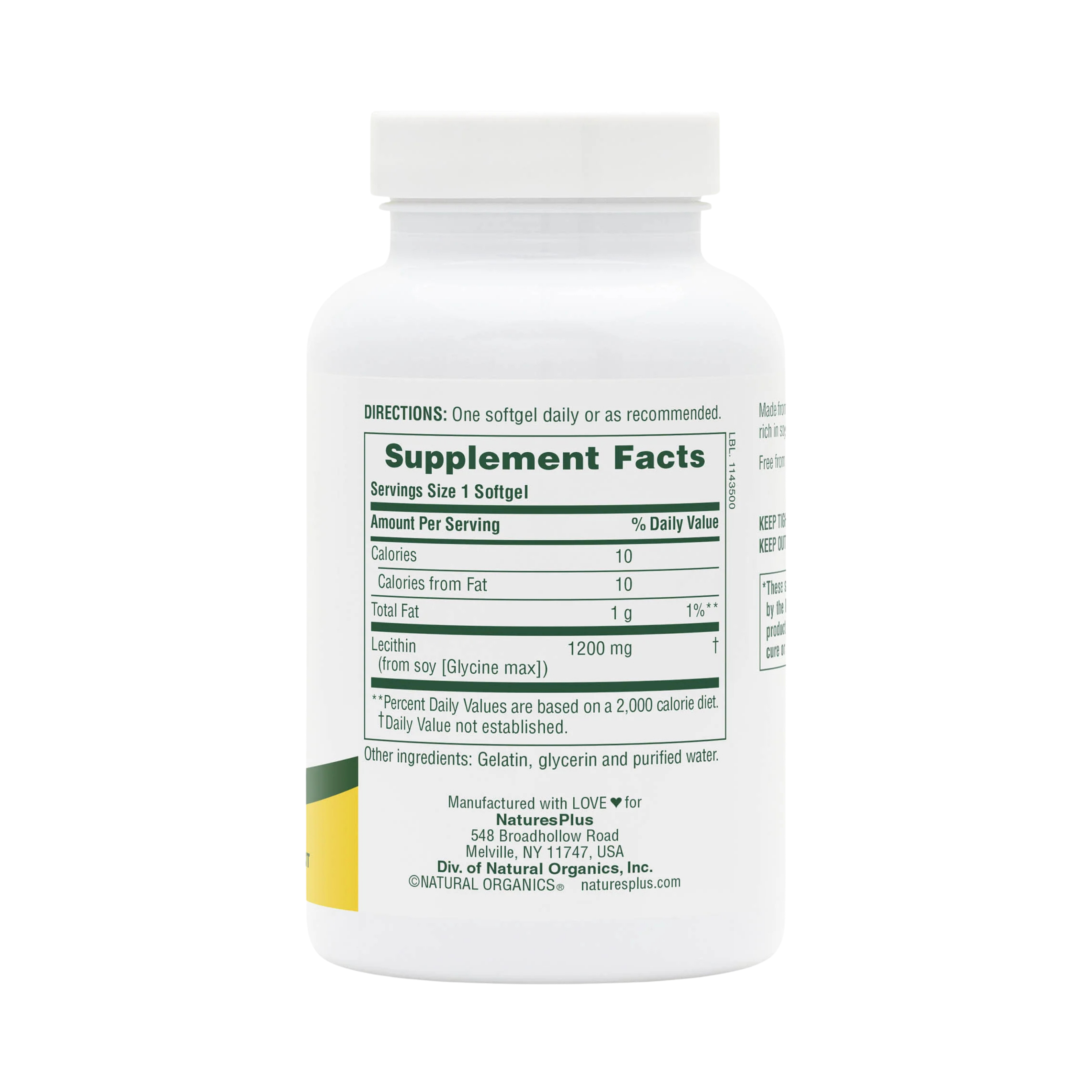 NaturesPlus, Lecithin, 1200 Mg, 90 Softgels
