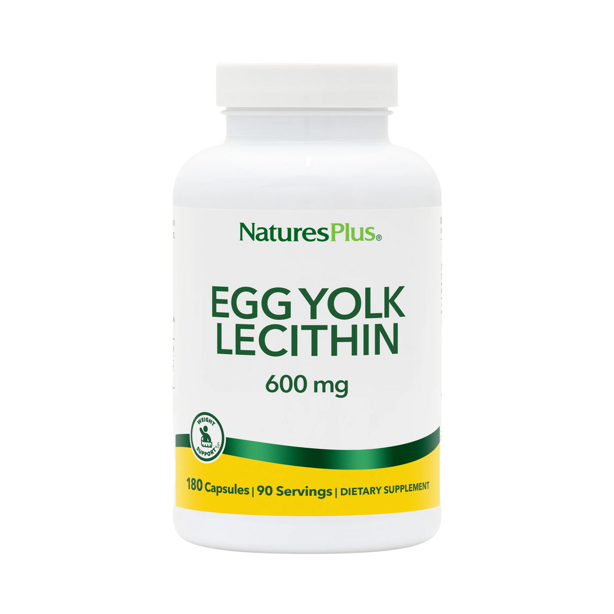 NaturesPlus, Egg Yolk Lecithin, 180 Capsules
