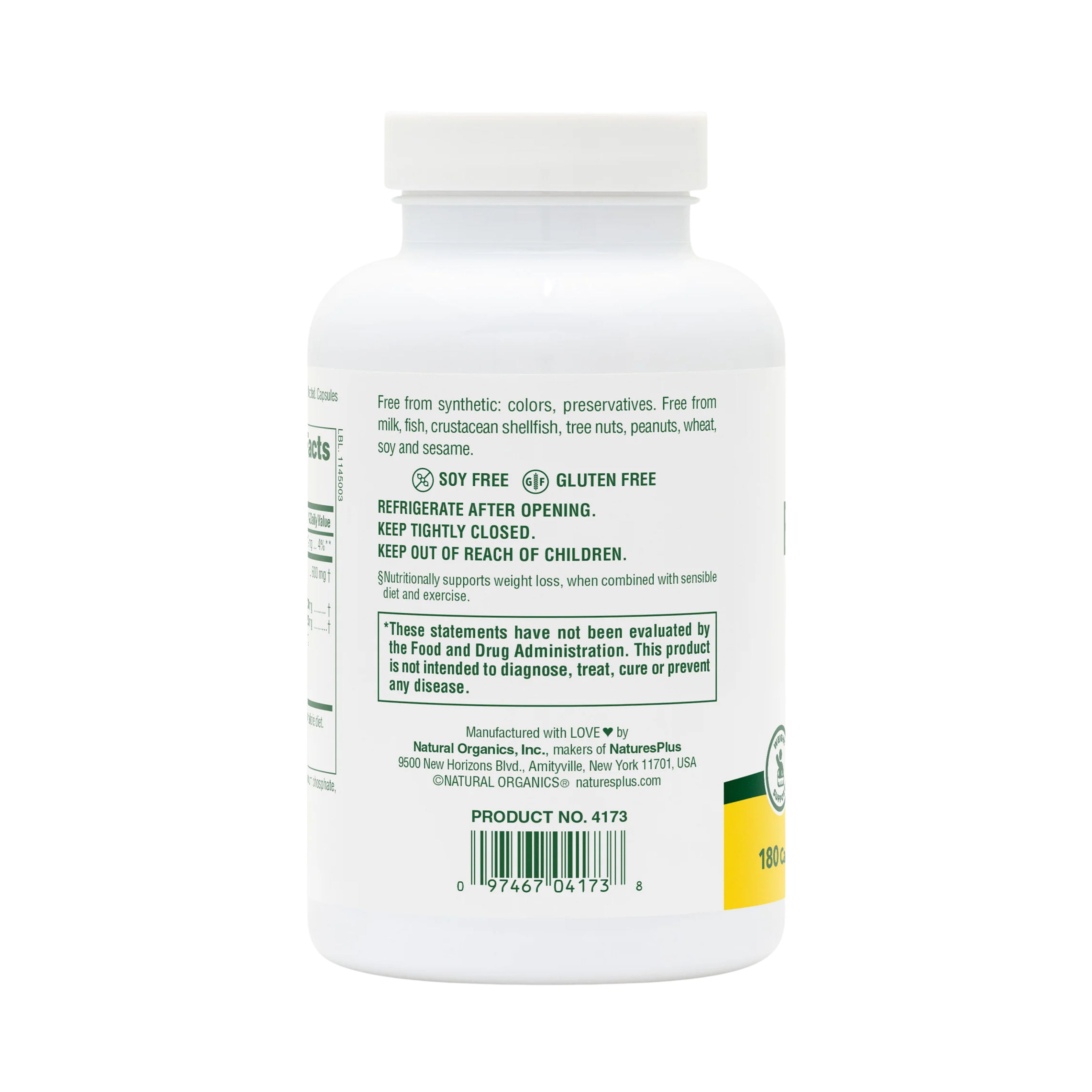 NaturesPlus, Egg Yolk Lecithin, 180 Capsules