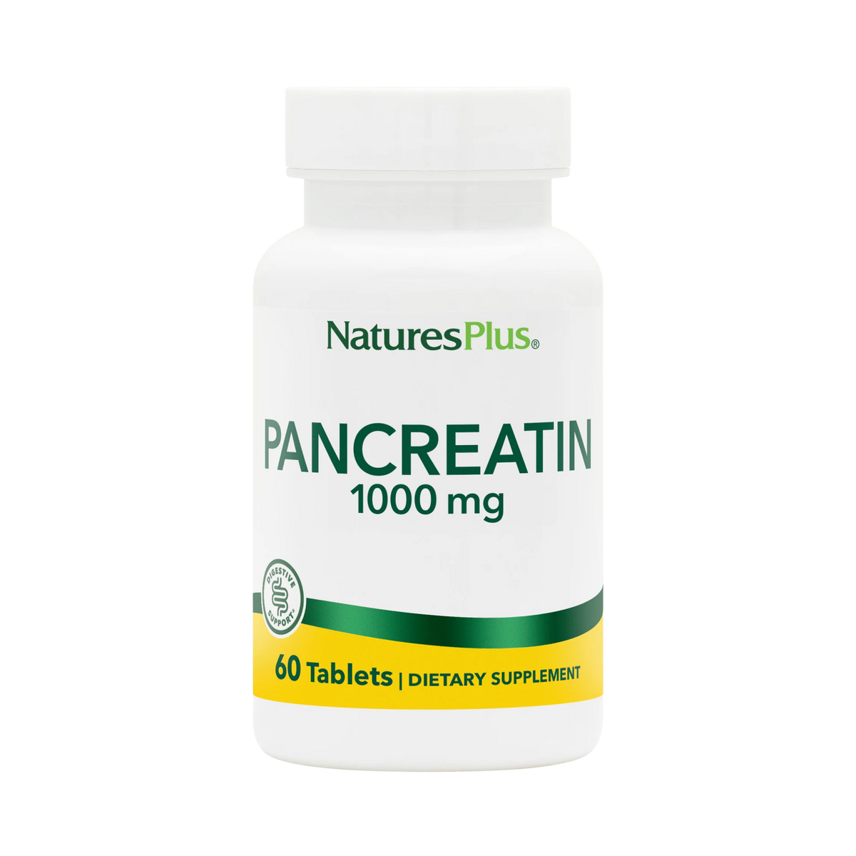 NaturesPlus, Pancreatin, 1,000 Mg, 60 Tablets