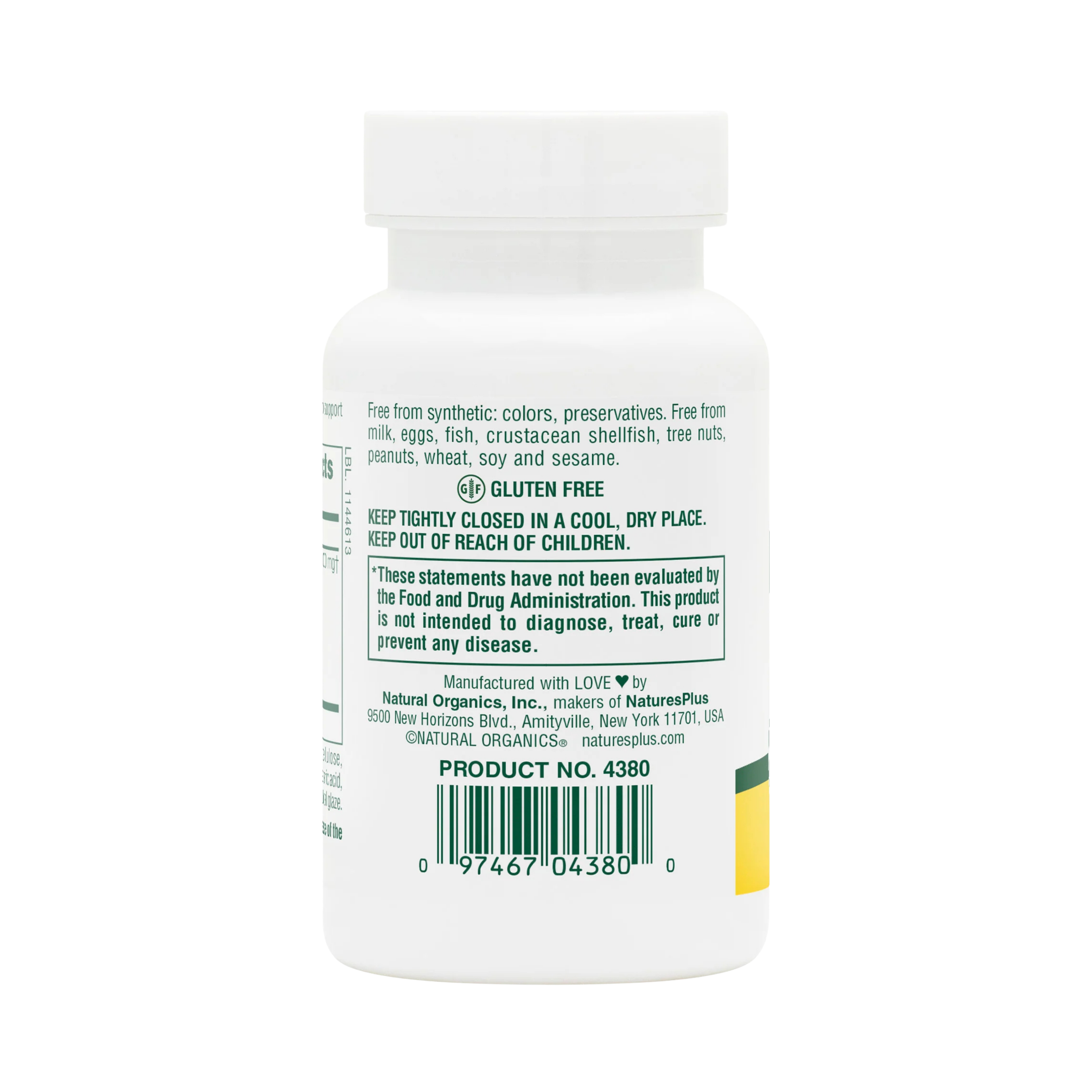 NaturesPlus, Pancreatin, 1,000 Mg, 60 Tablets