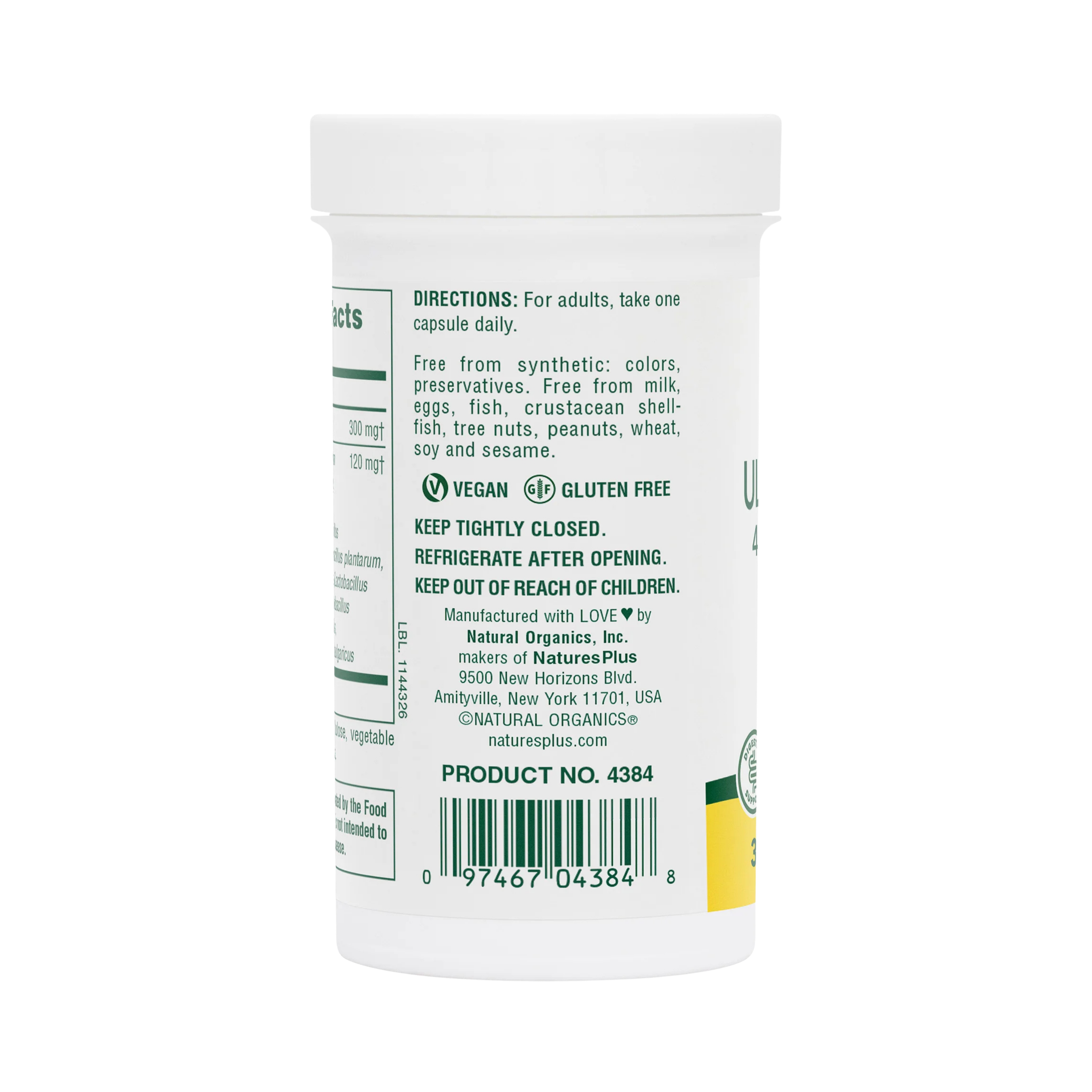 NaturesPlus, Ultra Probiotics, 40 Billion, 30 Capsules