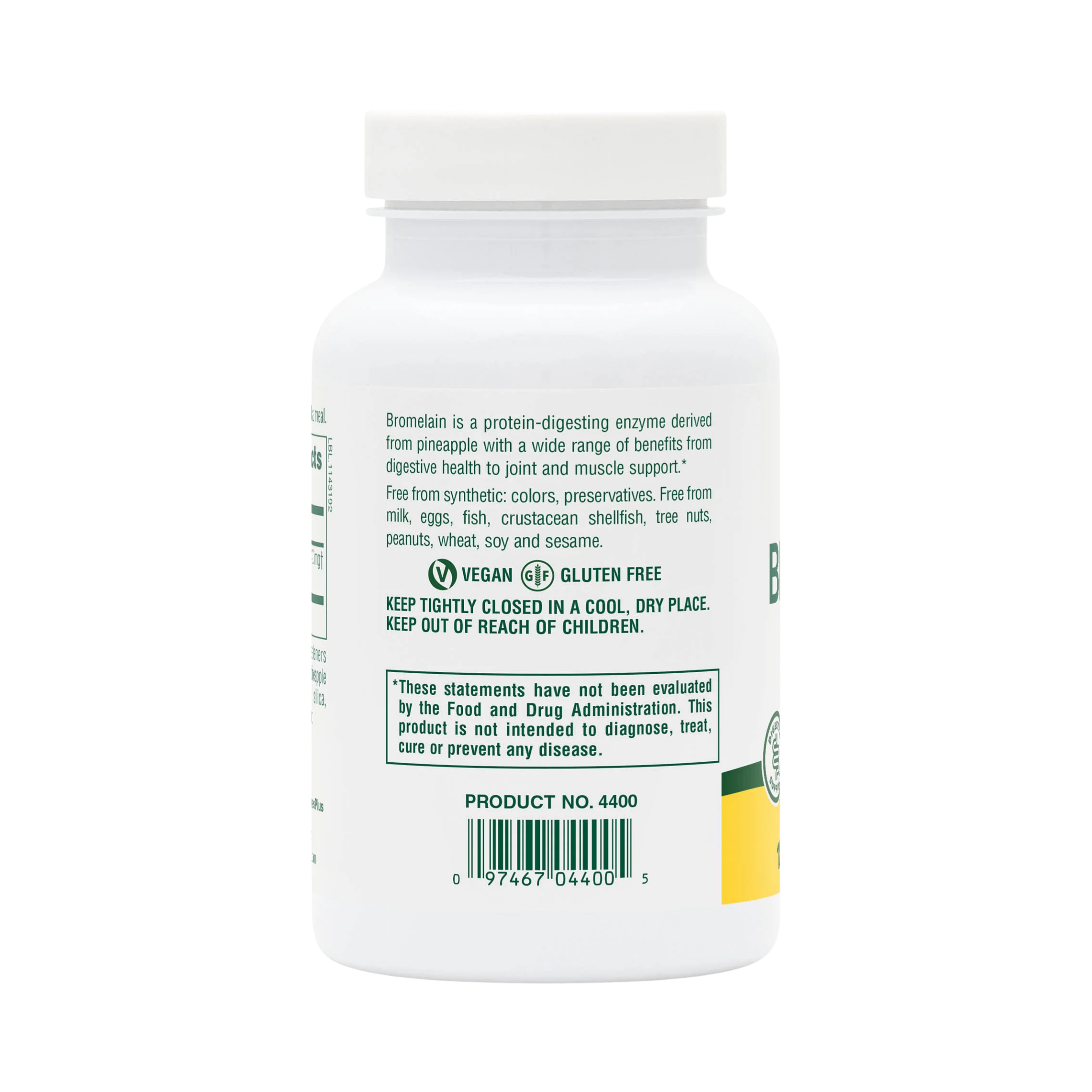 NaturesPlus, Chewable Bromelain, Pineapple, 40 Mg, 180 Tablets
