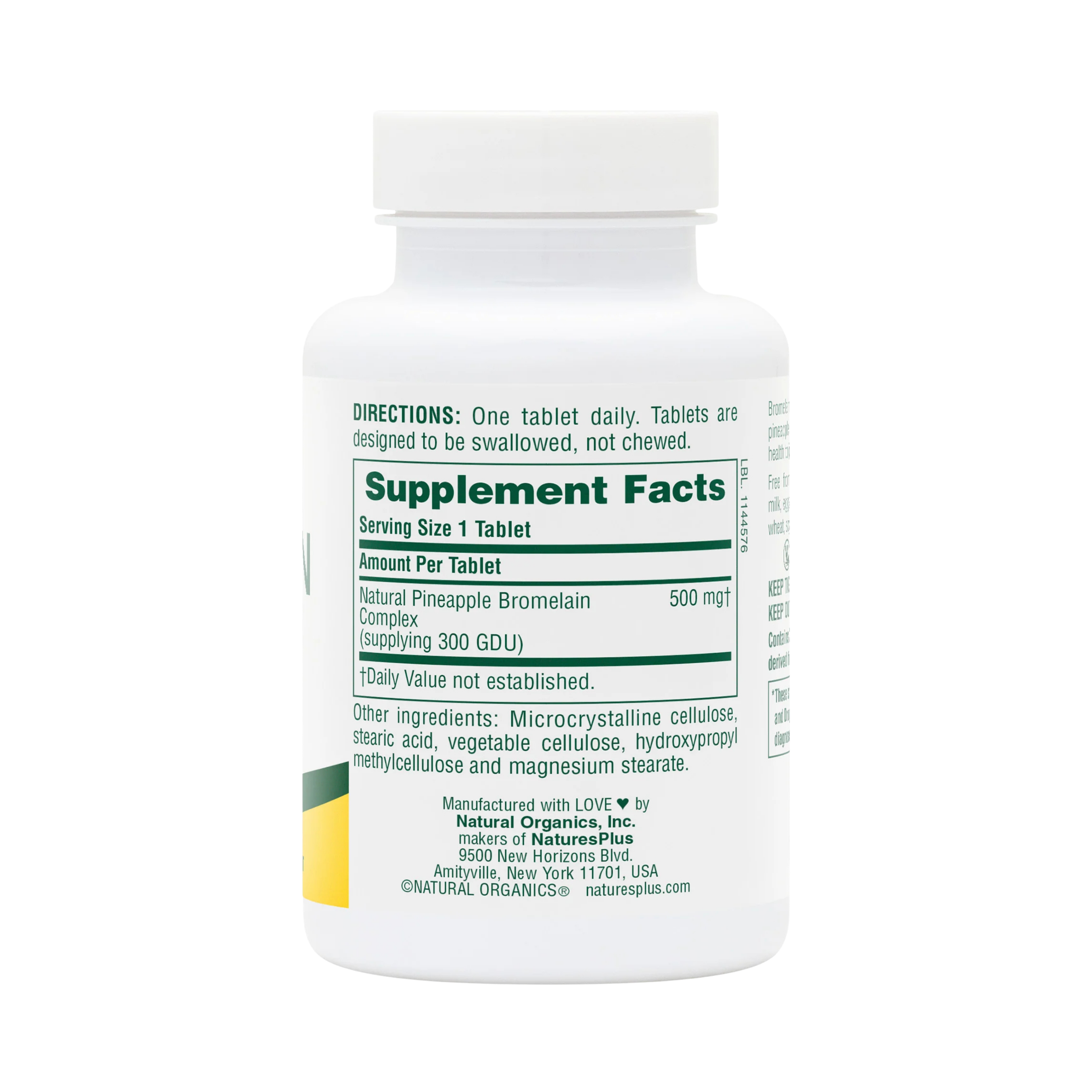 NaturesPlus, Bromelain, 500 Mg, 90 Tablets