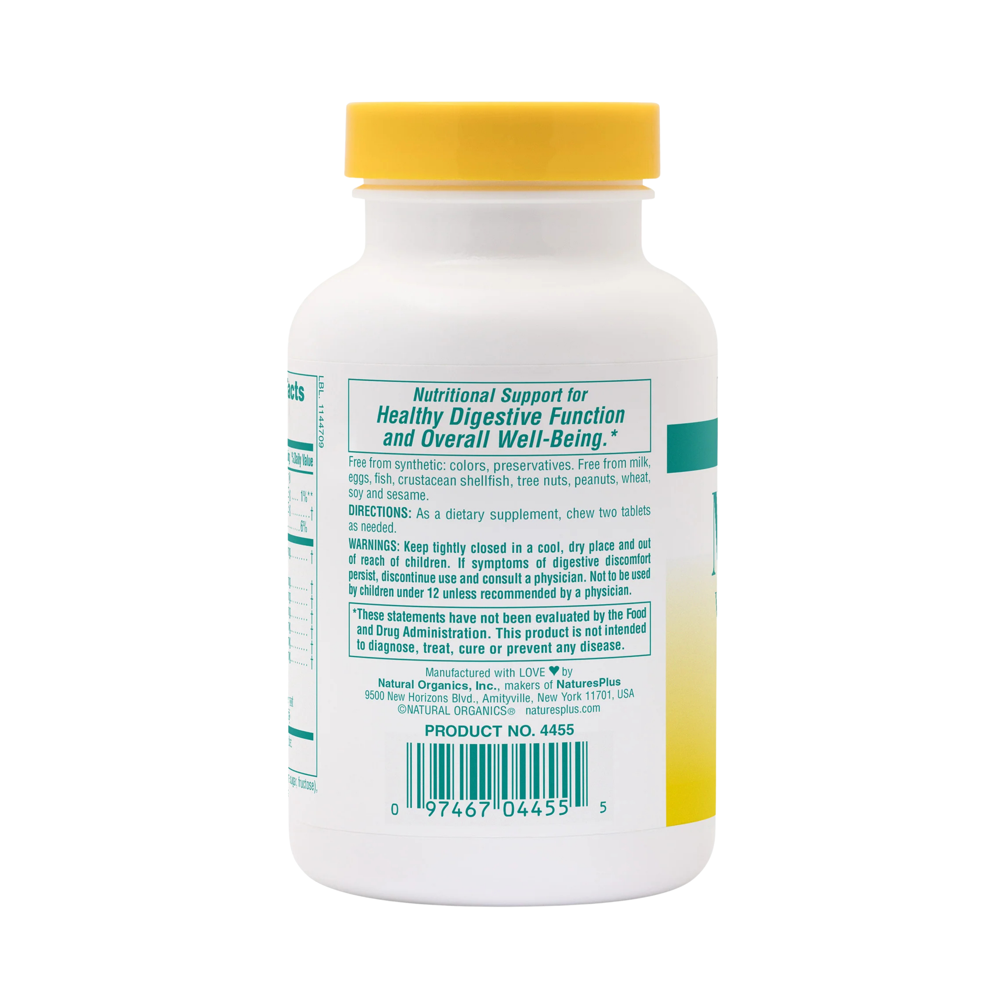 NaturesPlus, Chewable Nutri-Zyme, Peppermint, 90 Tablets