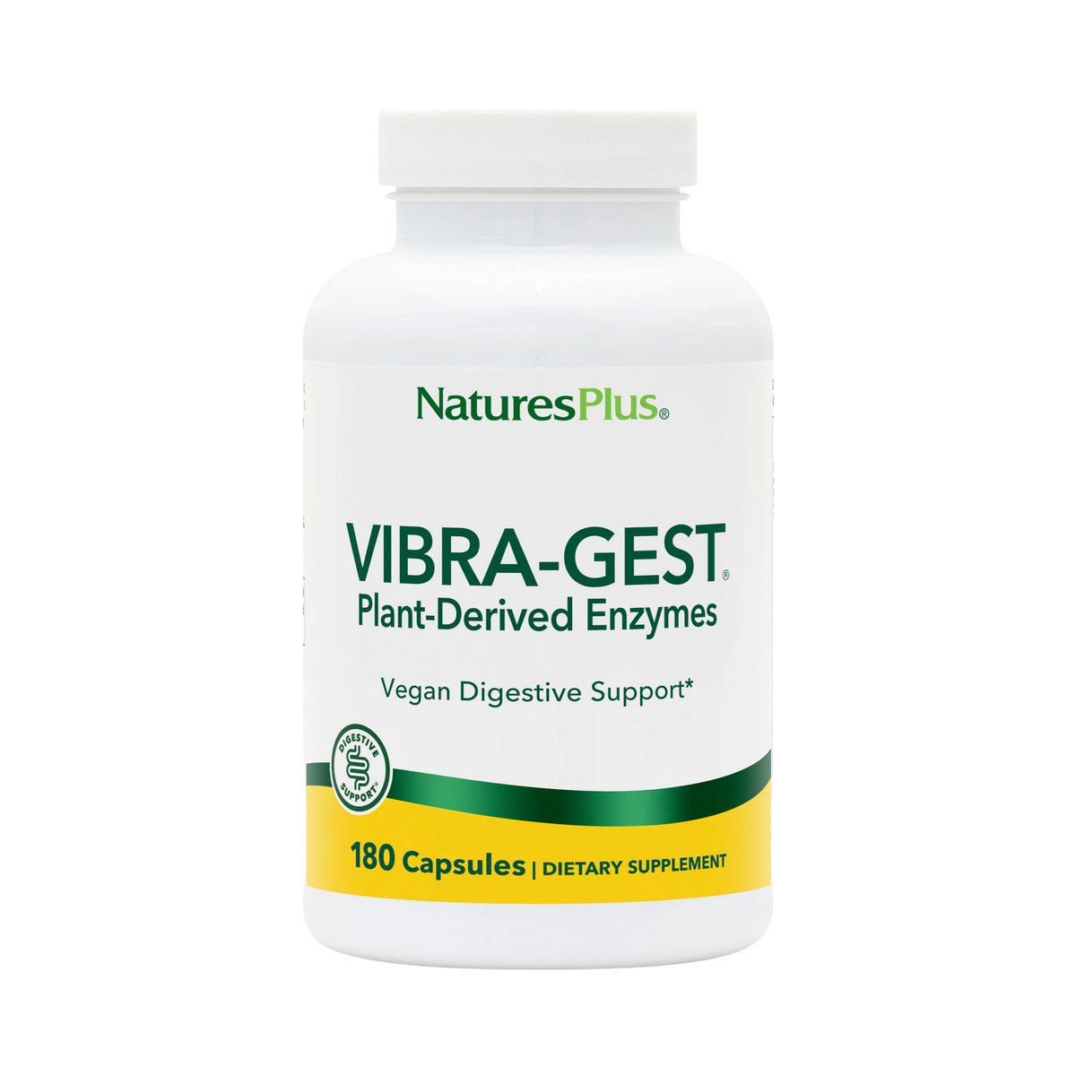 NaturesPlus, Vibra-Gest, Plant-Derived Enzymes, 180 Capsules