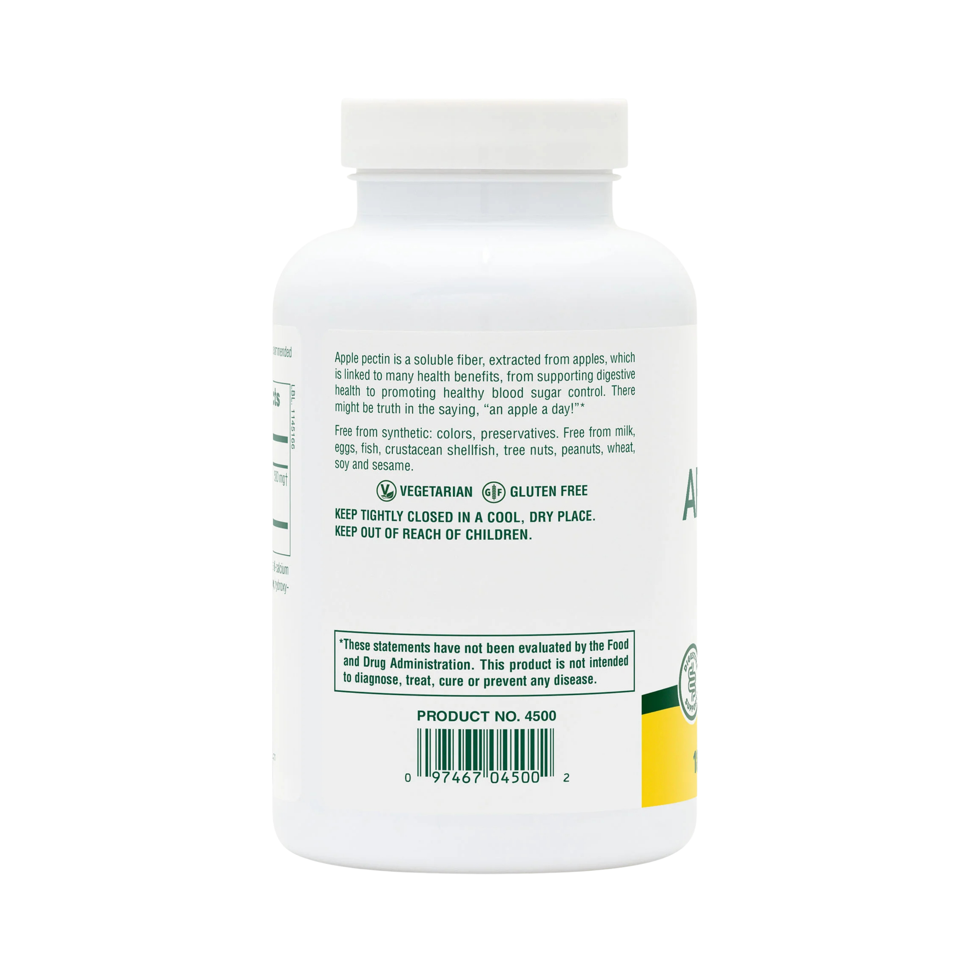 NaturesPlus, Apple Pectin, 500 Mg, 180 Tablets