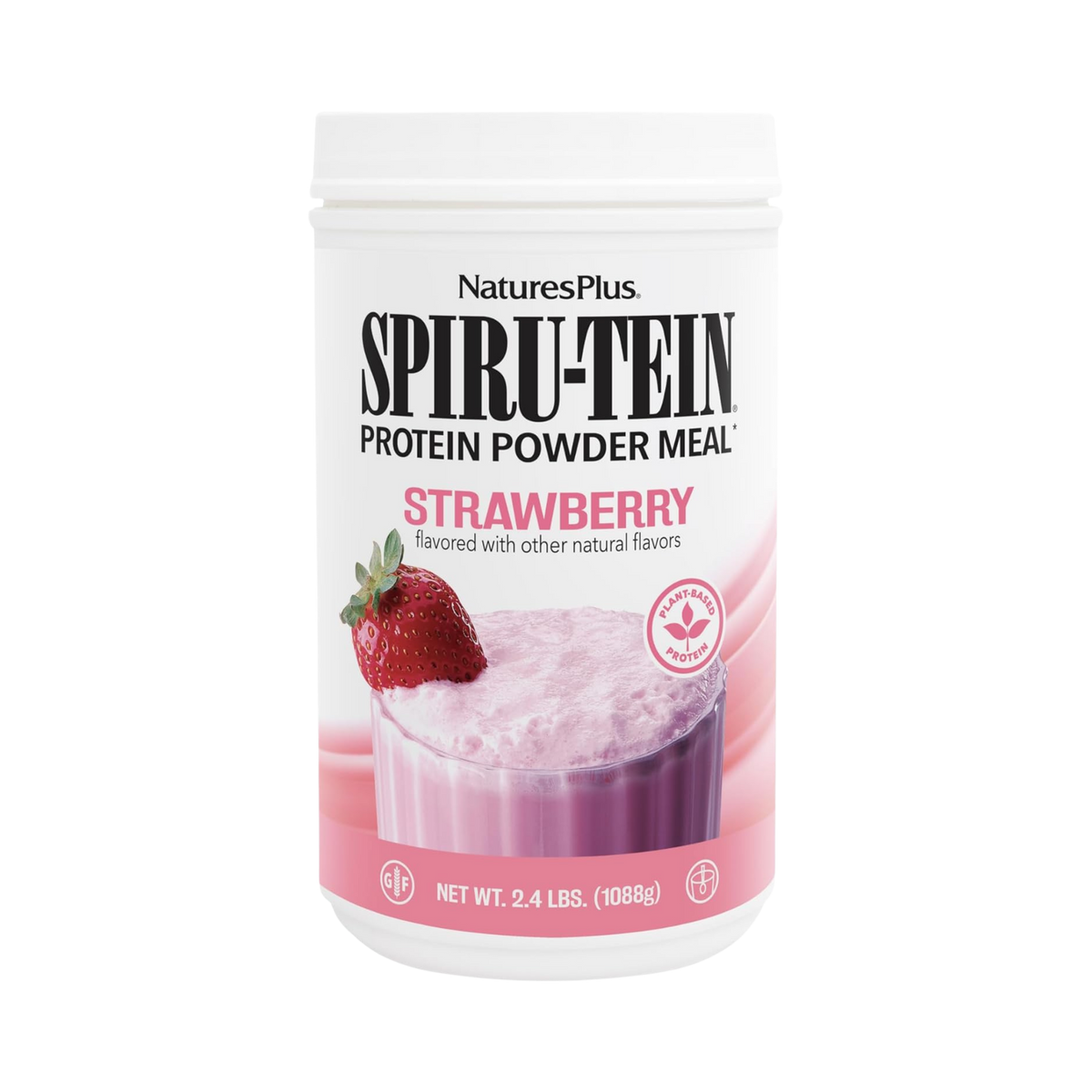 NaturesPlus, Spiru-Tein, Protein Powder Meal, Starwberry, 2.4 Lbs