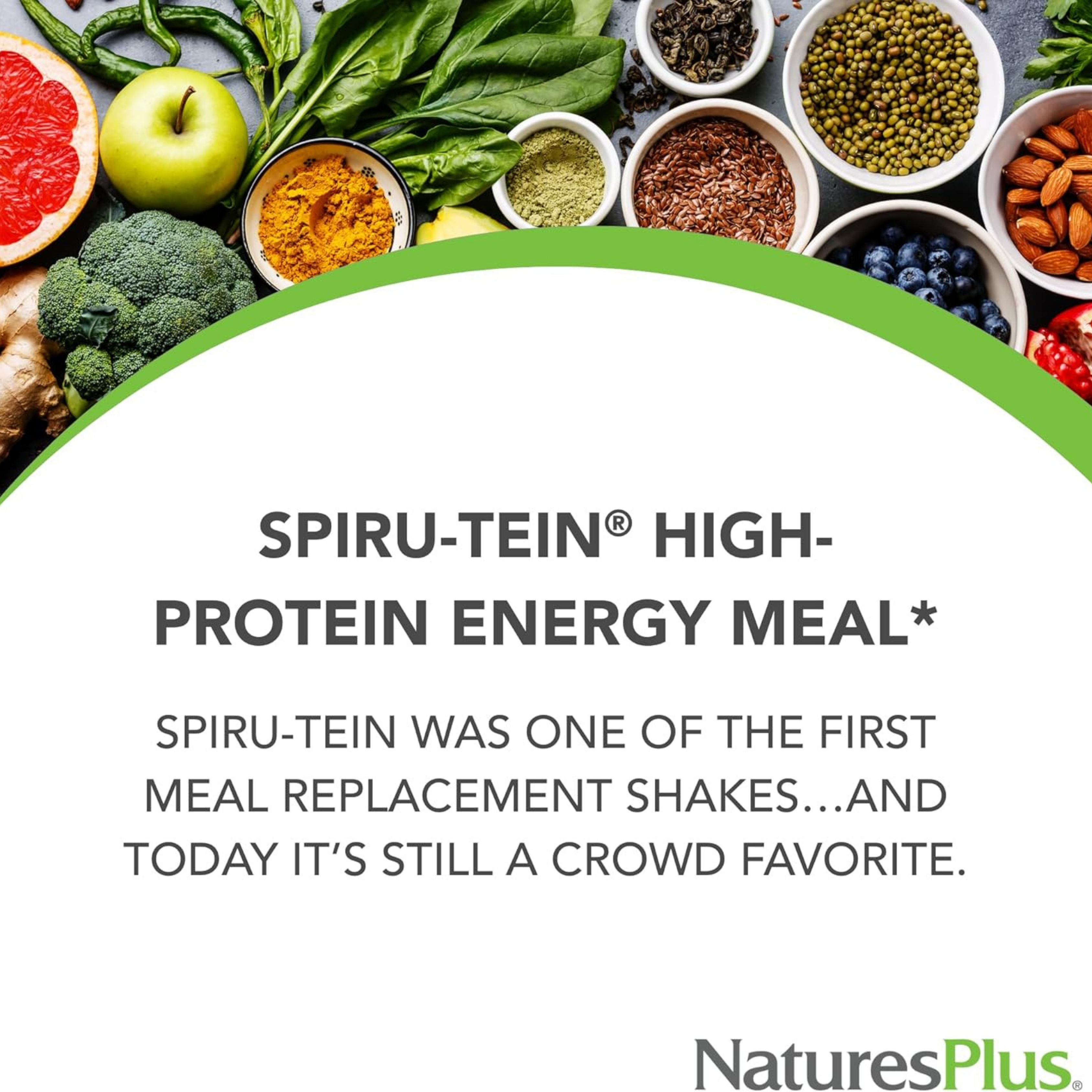 NaturesPlus, Spiru-Tein, Protein Powder Meal, Starwberry, 2.4 Lbs