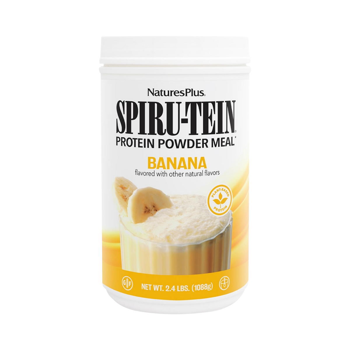NaturesPlus, Spiru-Tein High-Protein Energy Meal-Banana, 2.4 lbs Powder