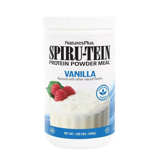 NaturesPlus, Spiru-Tein, Protein Powder Meal, Vanilla, 1.06 Lbs